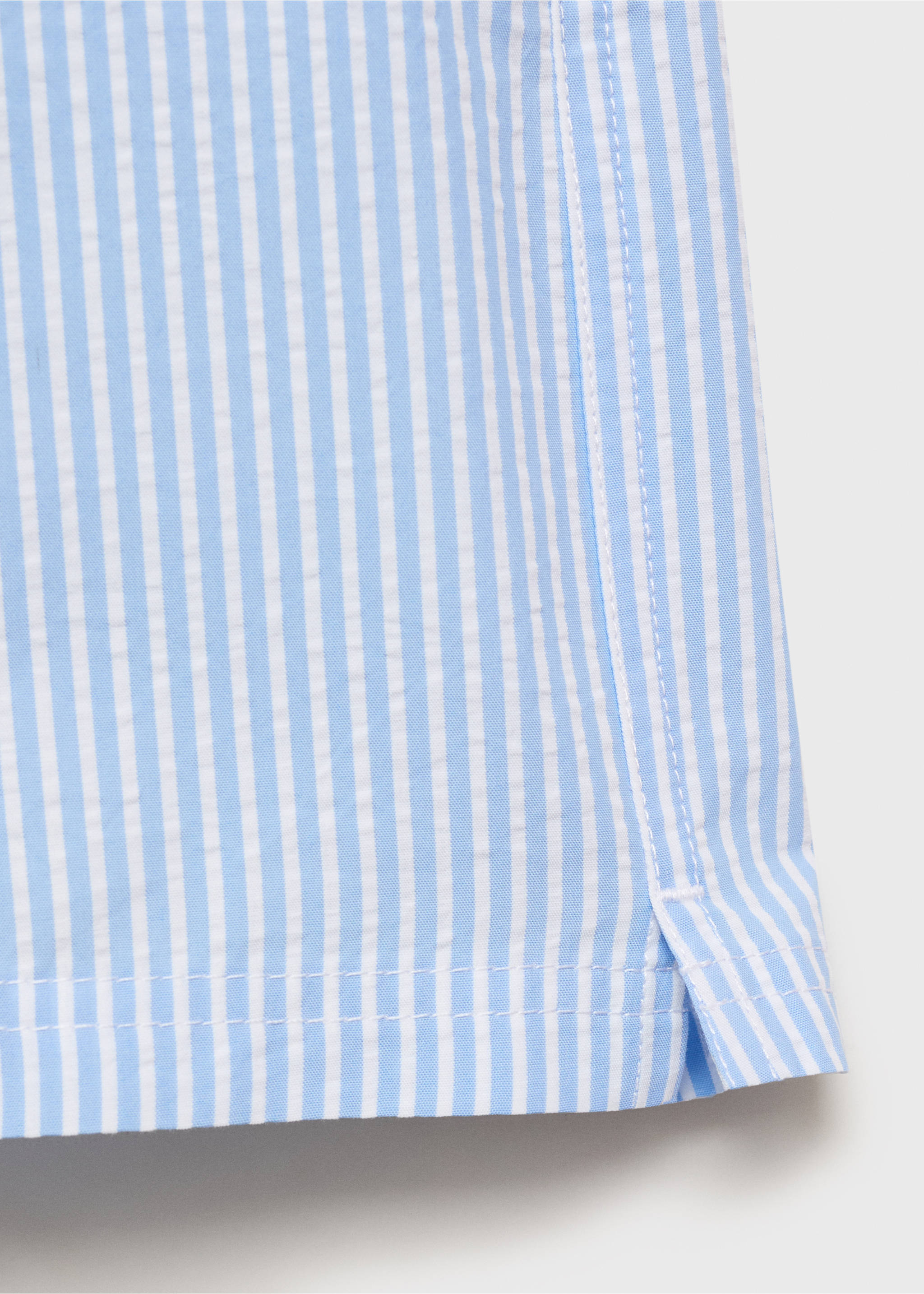 Șort de baie cu aspect seersucker - Detaliu al articolului 0, Albastru celest. Ref: 17041290-00.