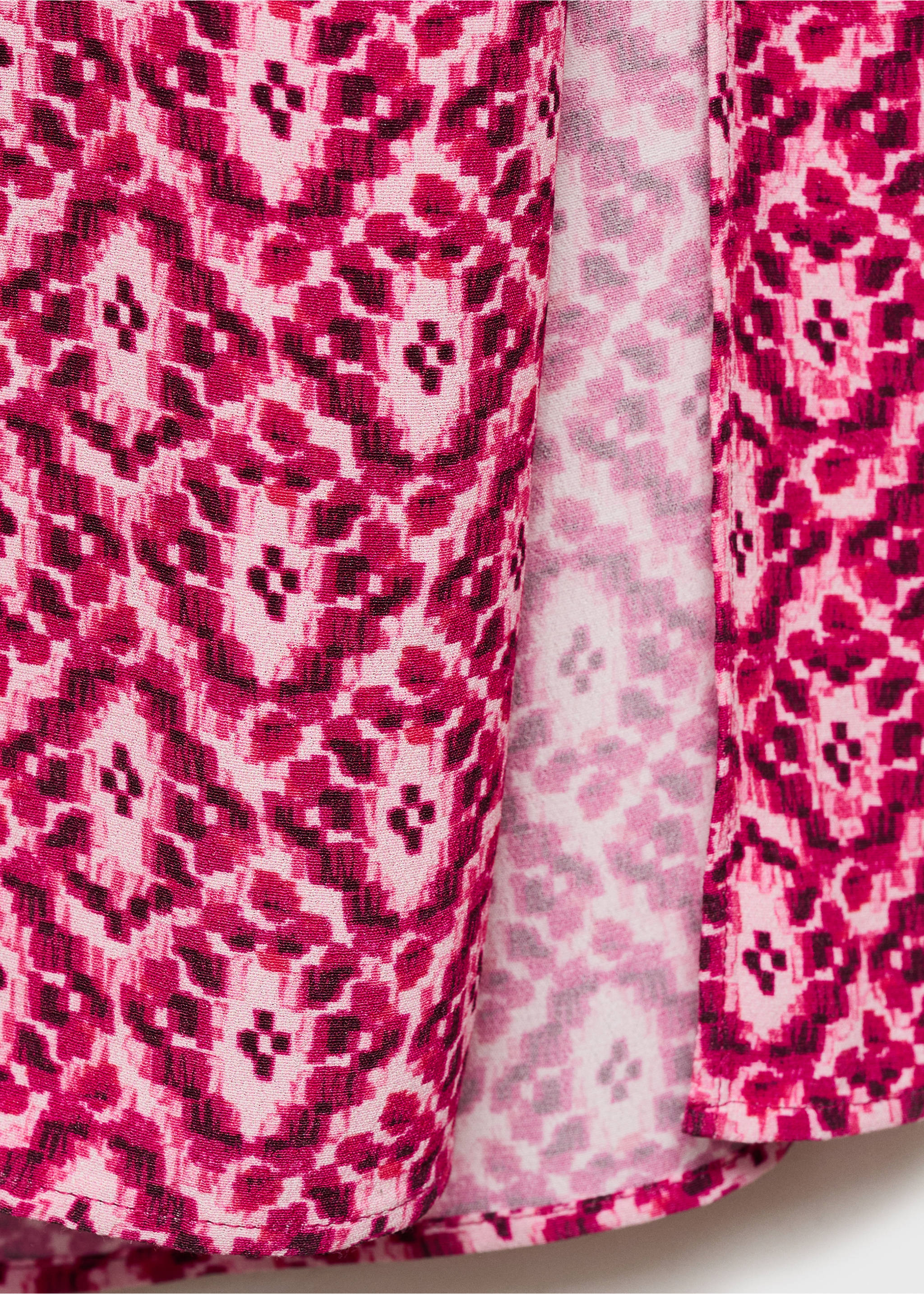 Halter-neck printed dress - Details of the article 0, Pink. Ref: 17041292-00.