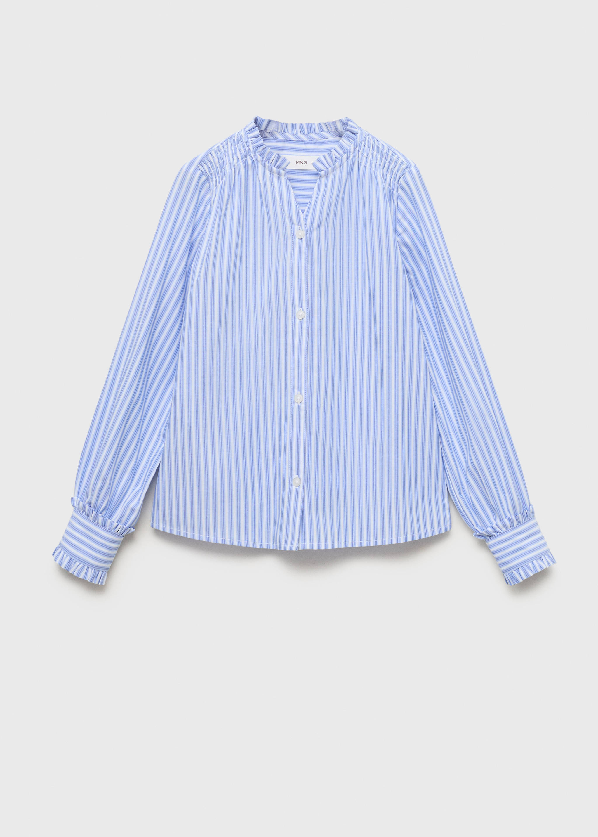 Striped shirt with pleated details - Article without model