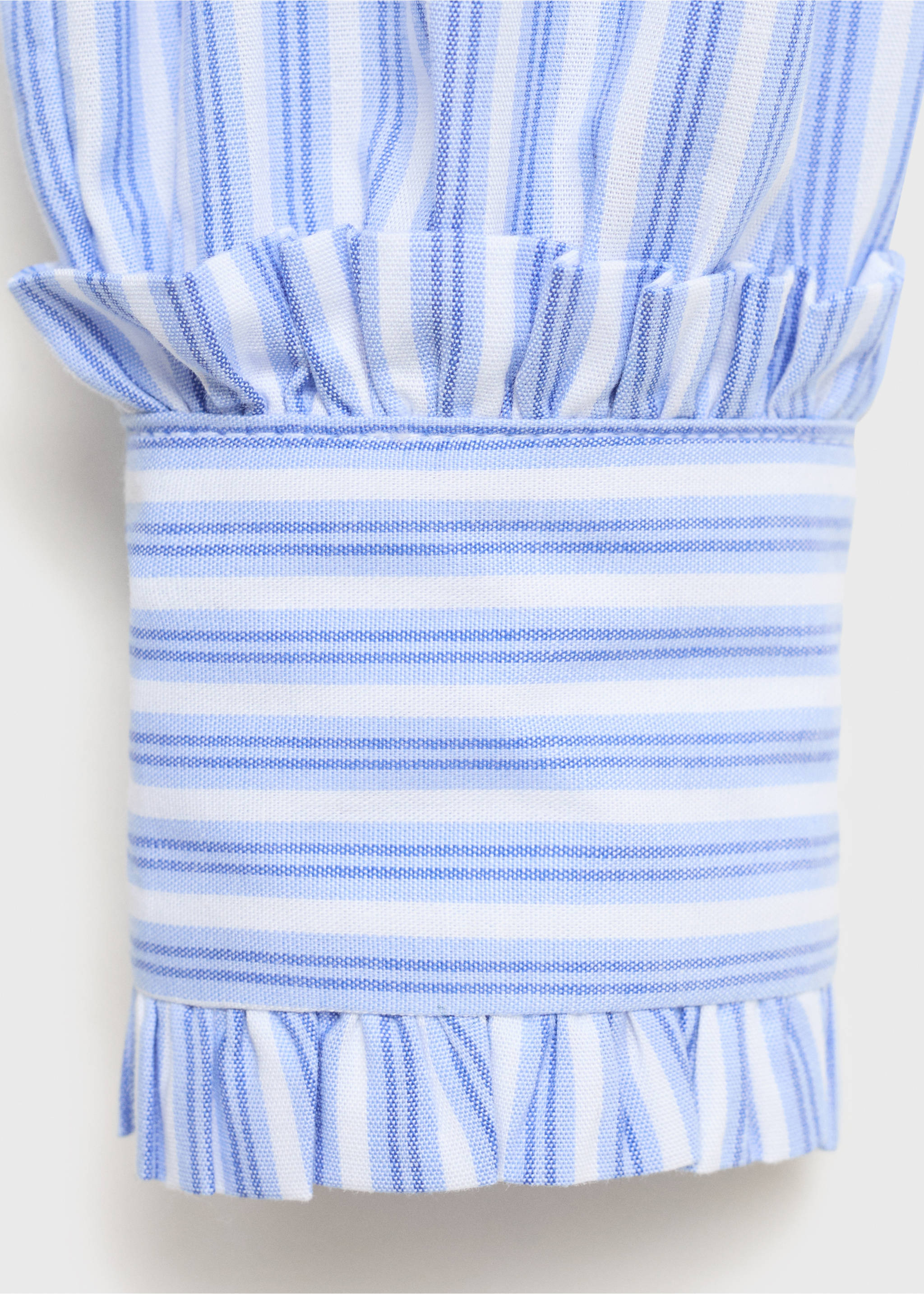 Randig skjorta med rynkade detaljer - Detaljer om artikeln 0, Blå. Ref: 17041515-00.