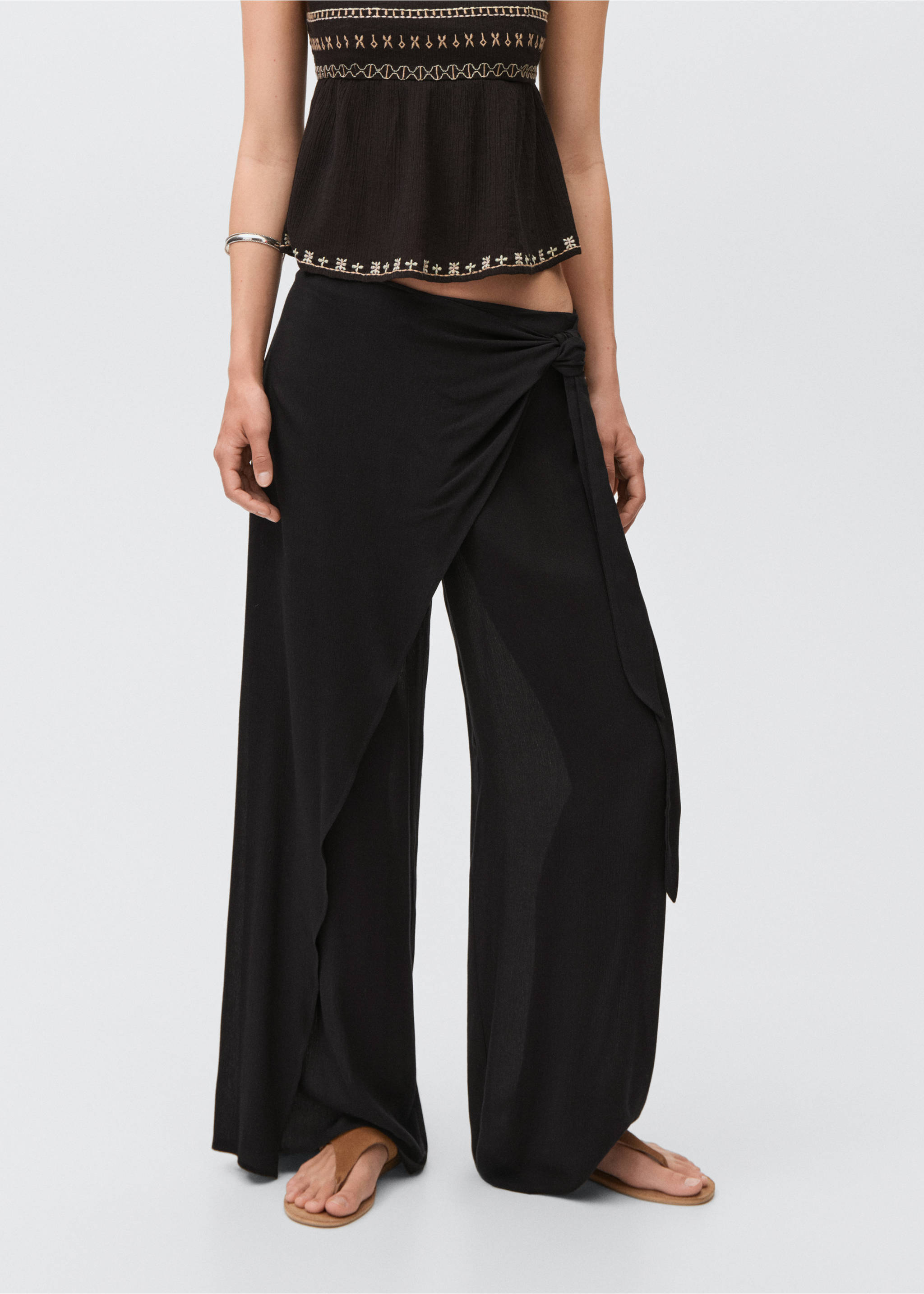 Pareo trousers - Medium plane, Black. Ref: 17041516-00.