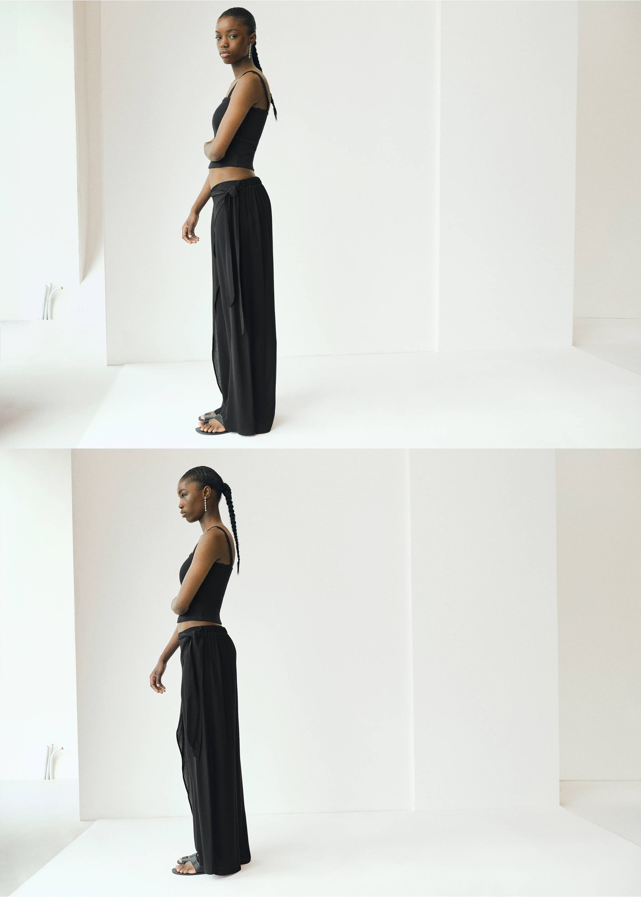 Pareo trousers - Details of the article 9, Black. Ref: 17041516-00.