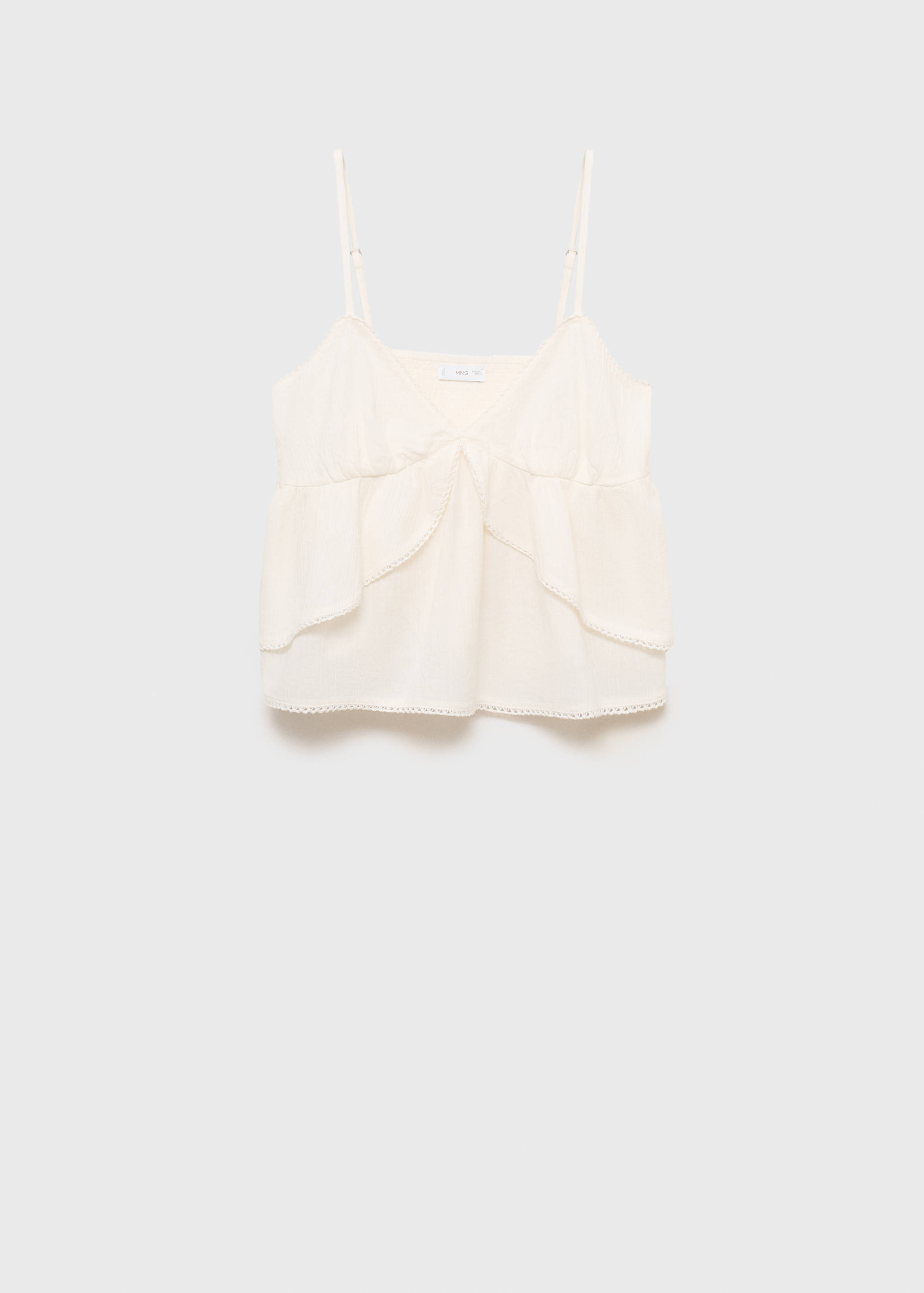 Ruffle top with lace detail - Article without model
