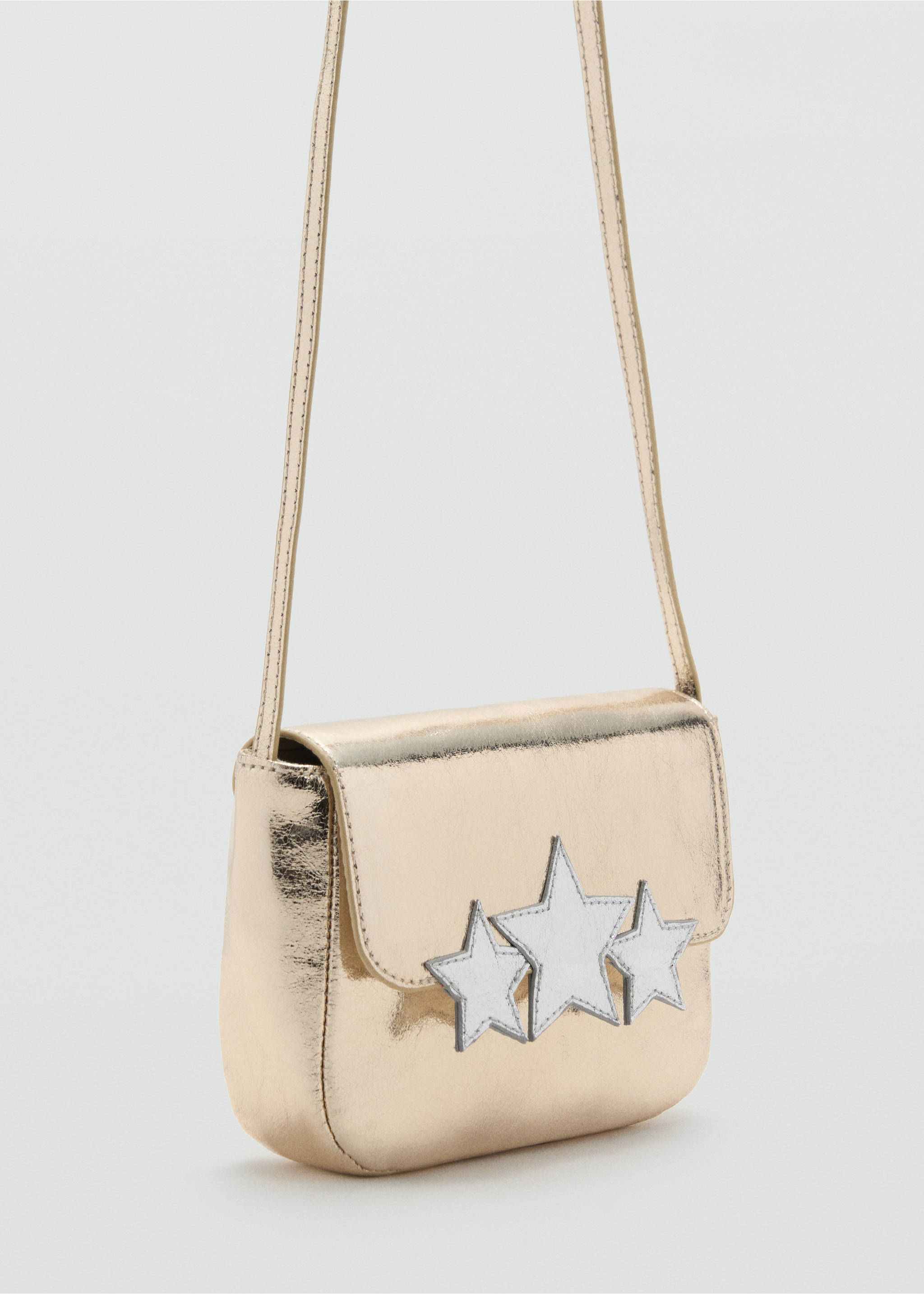 Star metallic bag - Medium plane, Gold. Ref: 17041520-00.