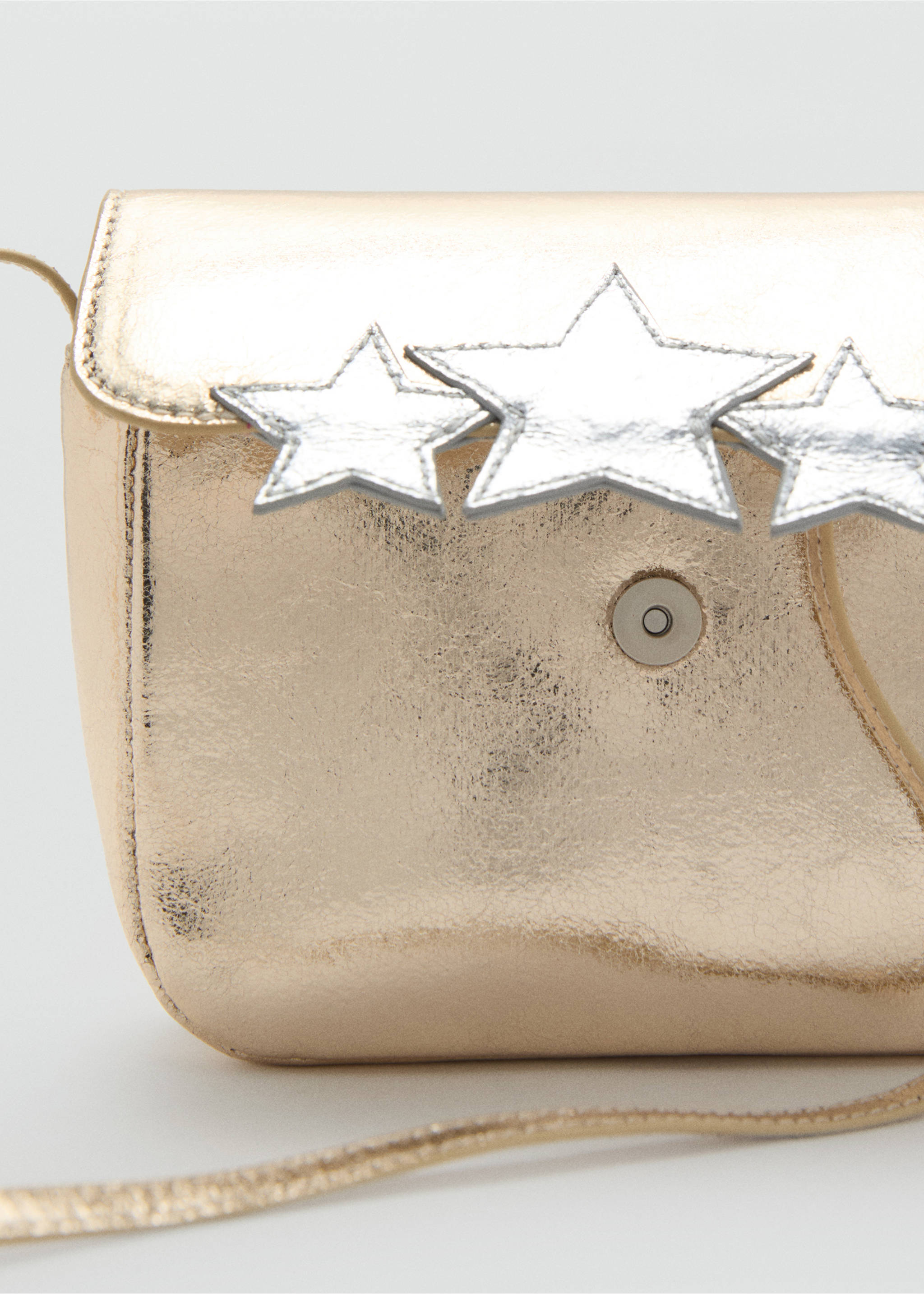 Star metallic bag - Details of the article 2, Gold. Ref: 17041520-00.