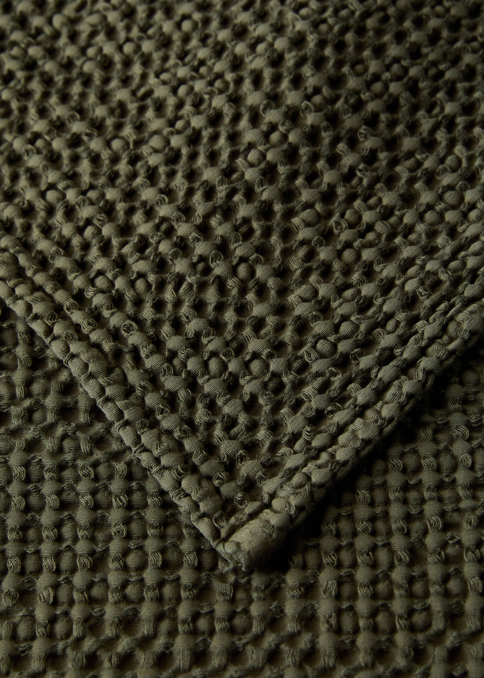 Cotton waffle garment-dyed bedspread for 180/200 cm bed - Details of the article 1