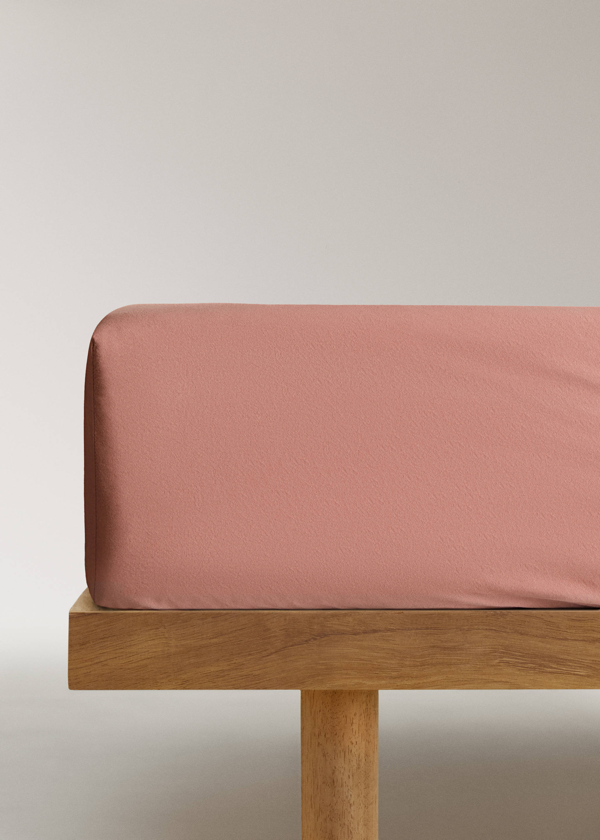 Washed cotton fitted sheet for 180 cm bed - Article without model