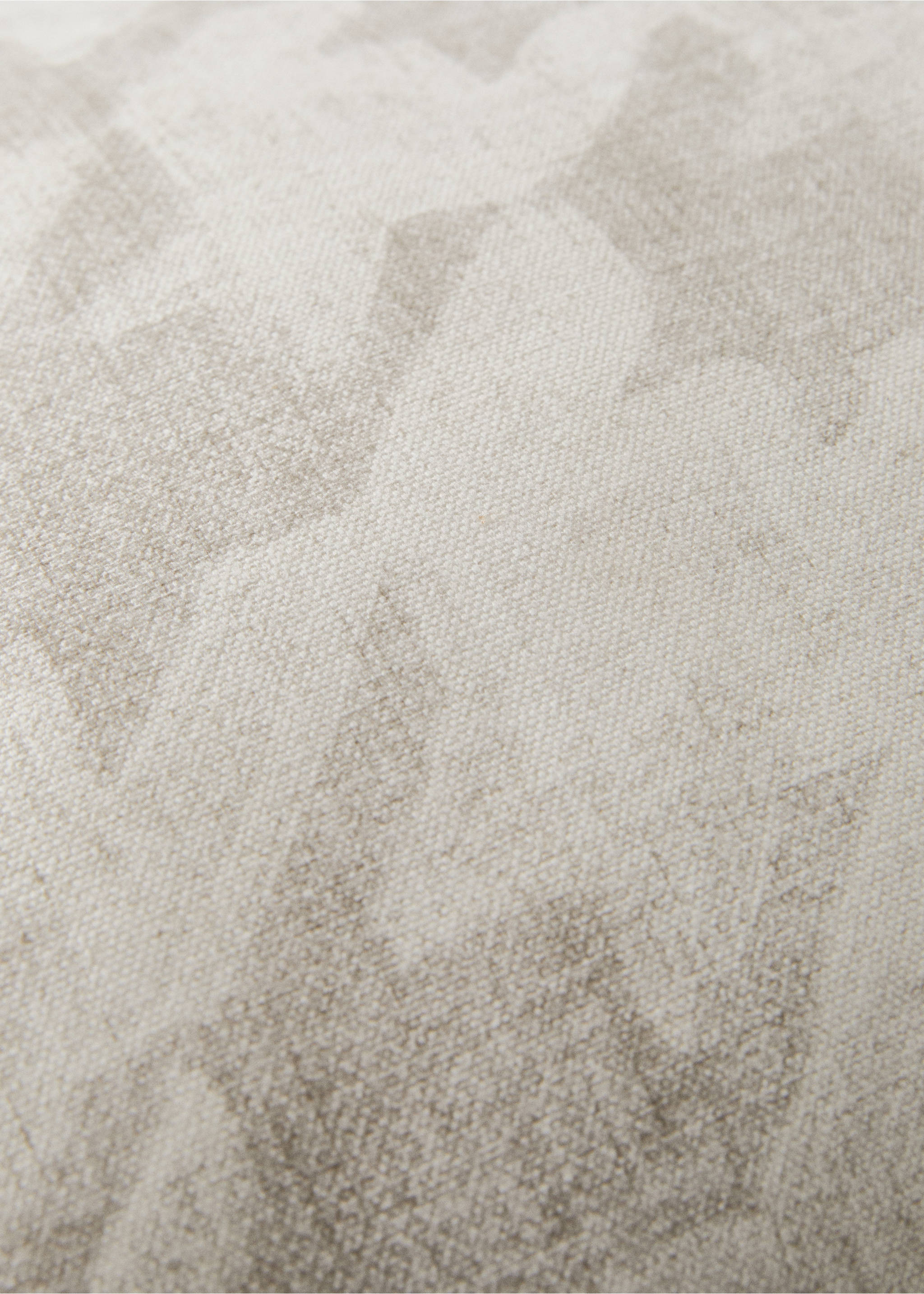 Houndstooth-print cushion cover - Details of the article 3, Light/Pastel Brown. Ref: 17041584-00.