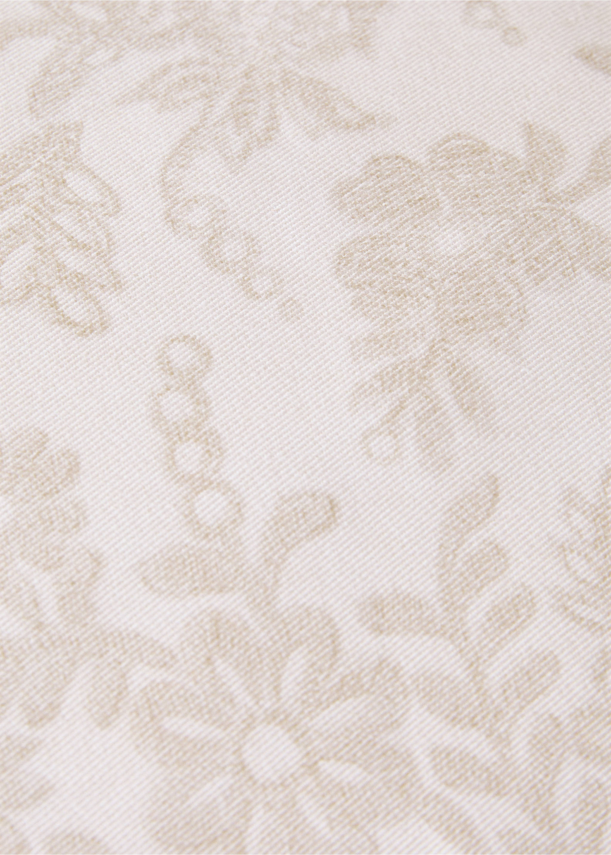Floral-print cotton cushion cover 45x45cm - Details of the article 3, Vanilla. Ref: 17041586-00.