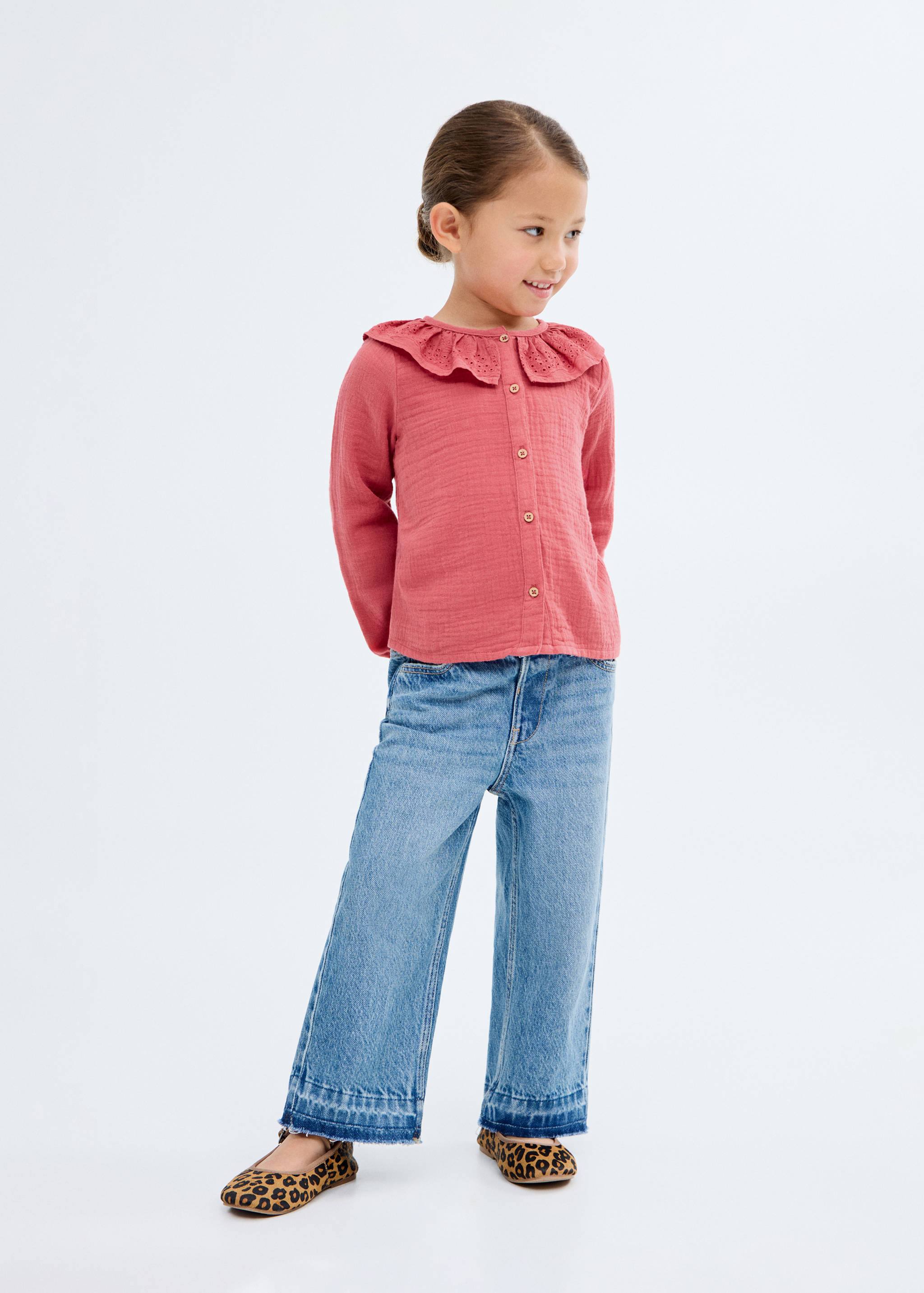 Cotton culotte jeans - General plane