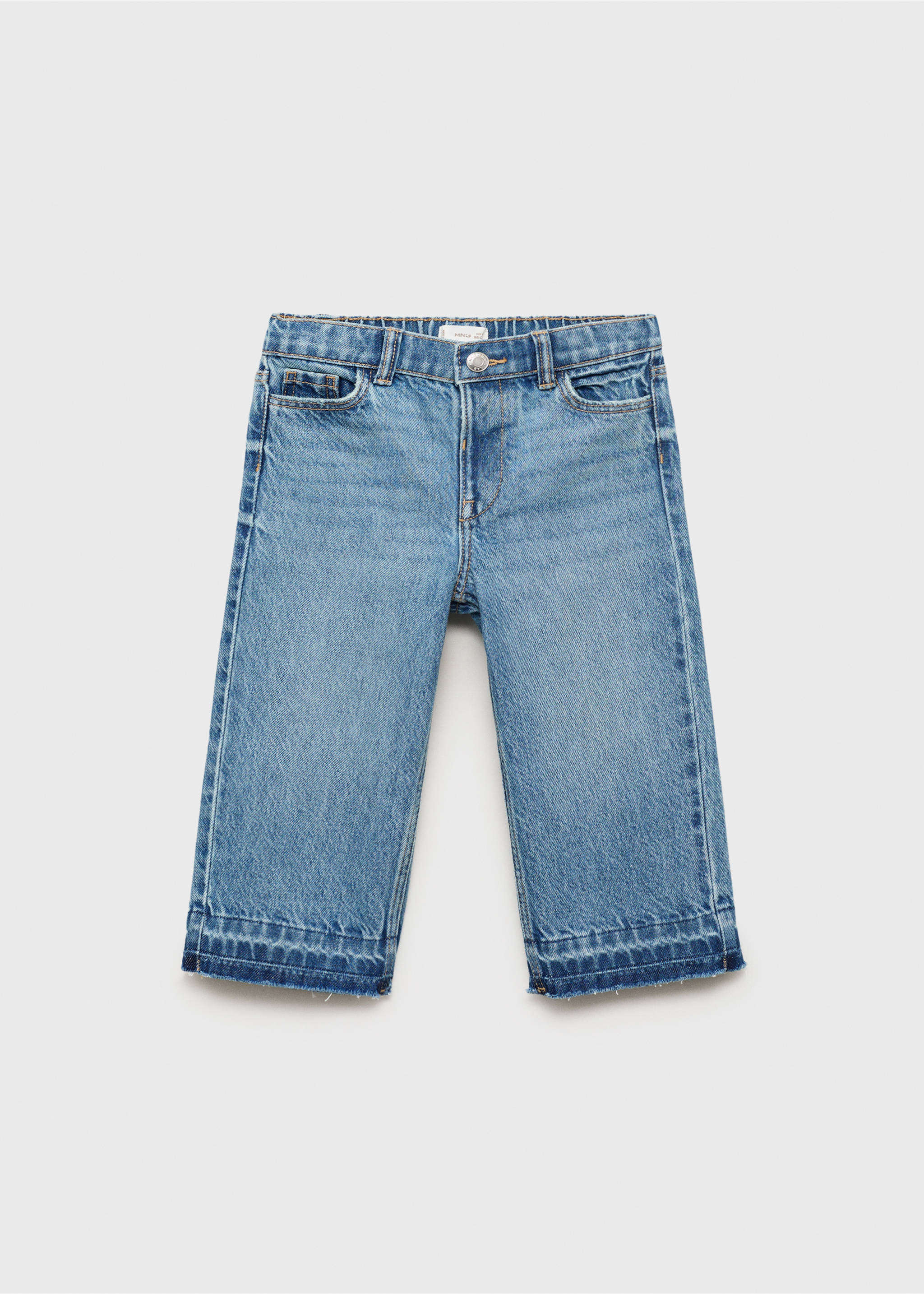 Cotton culotte jeans - Article without model, Medium Blue. Ref: 17042030-00.