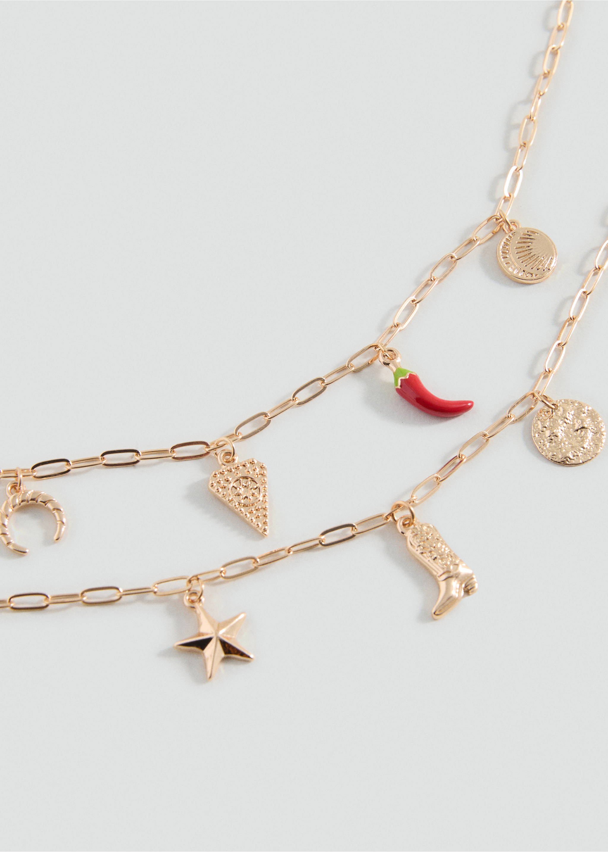 Combined necklace pack - Medium plane, Gold. Ref: 17042031-00.