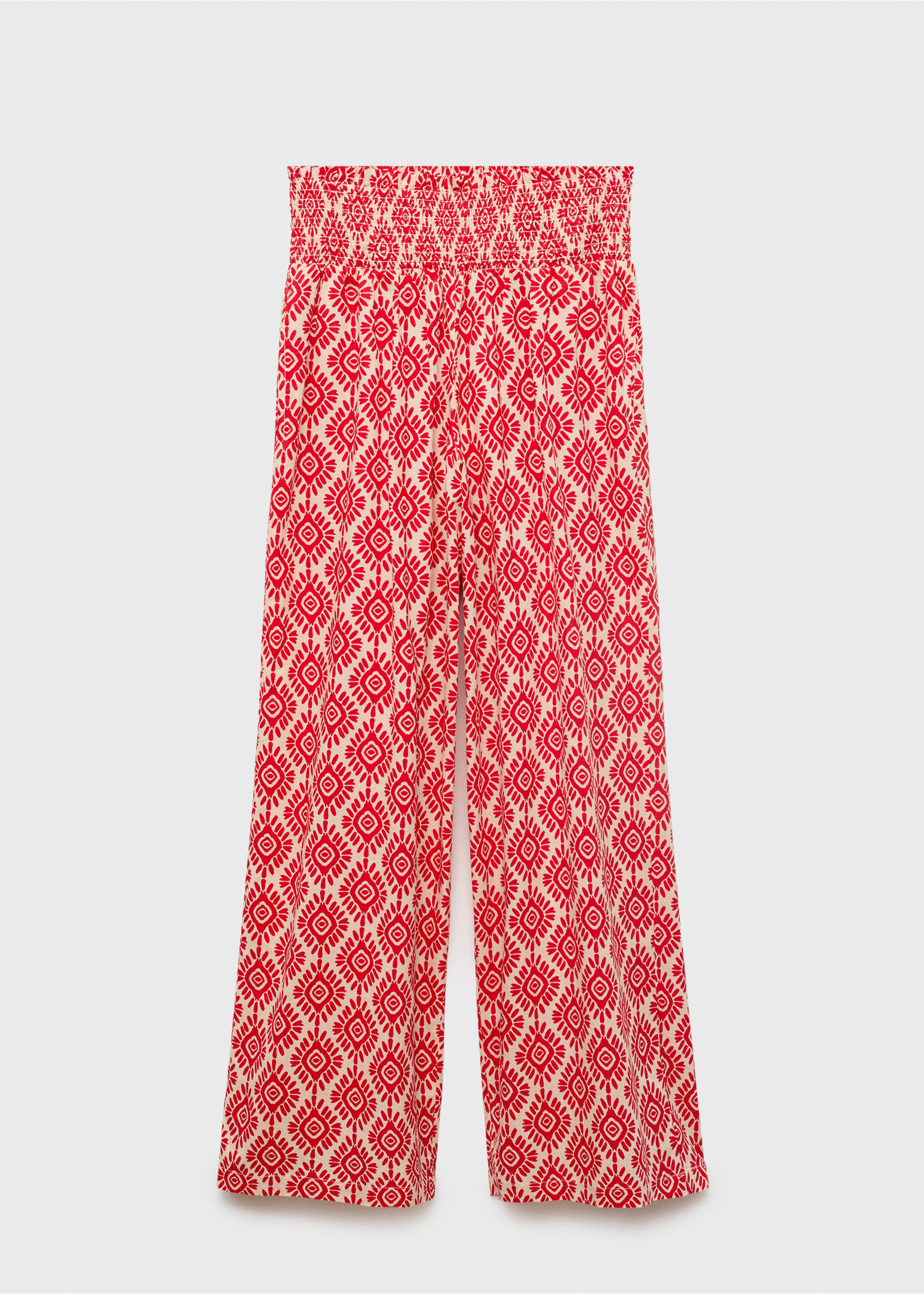 Printed cotton trousers - Article without model, Red. Ref: 17042533-00.