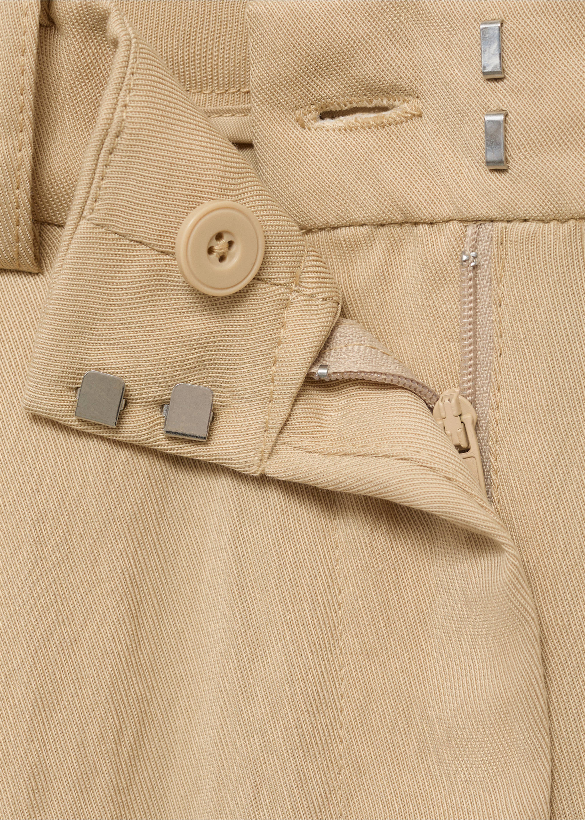 Pantalon de costume droit taille normale - Détail de l'article 8, Beige. Ref: 17042535-00.