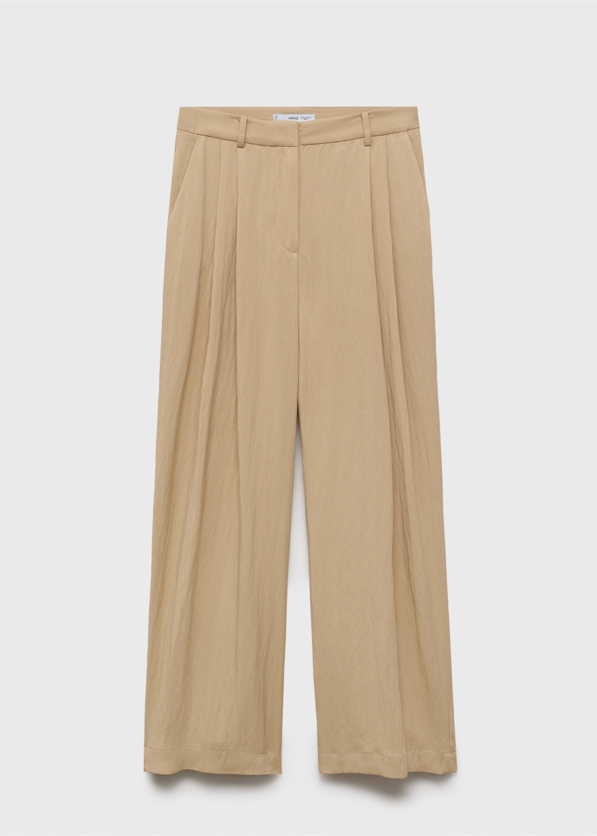 Pantalon de costume droit taille normale - Article sans modèle, Beige. Ref: 17042535-00.