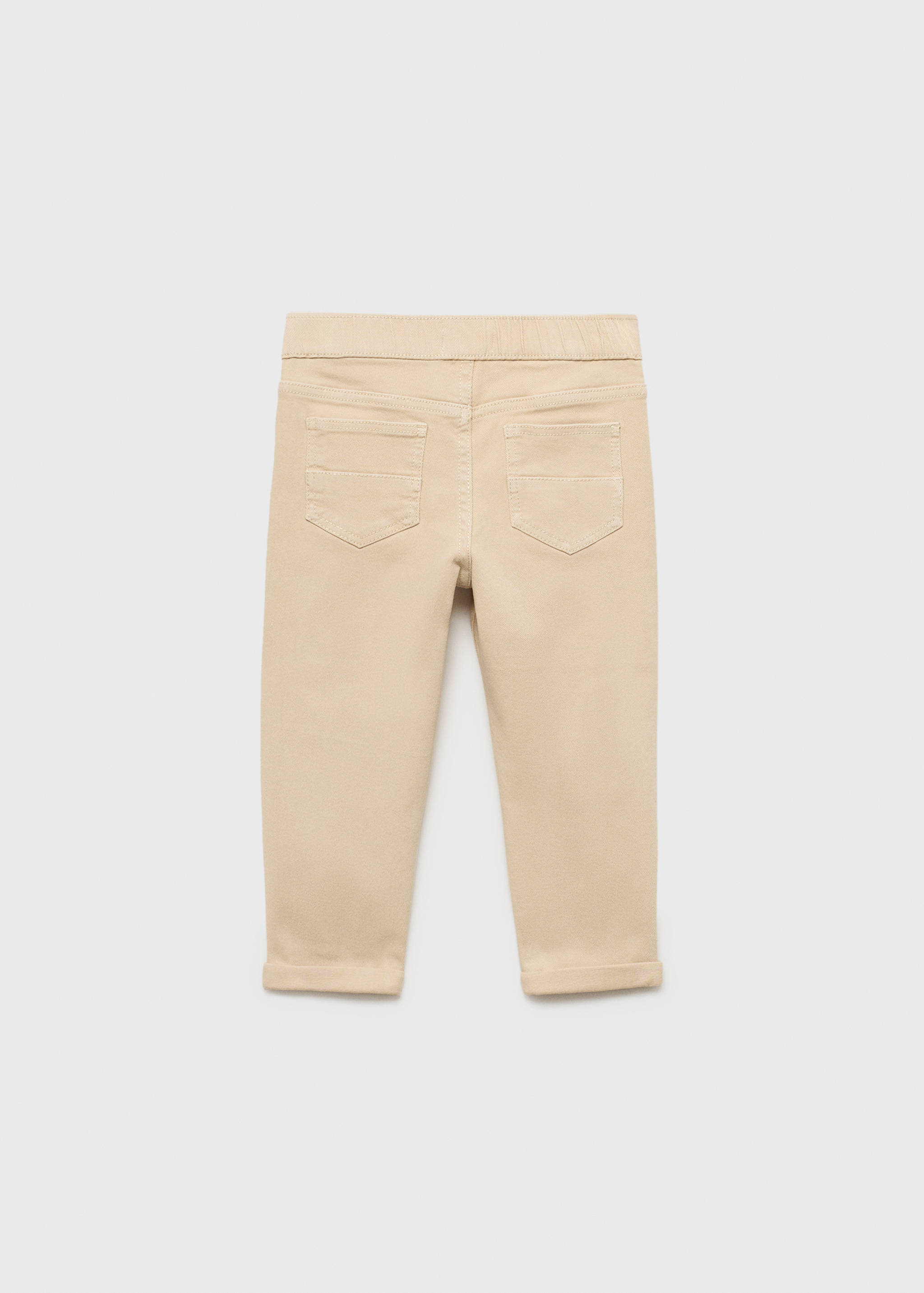 Turned-up straight jeans - Reverse of the article