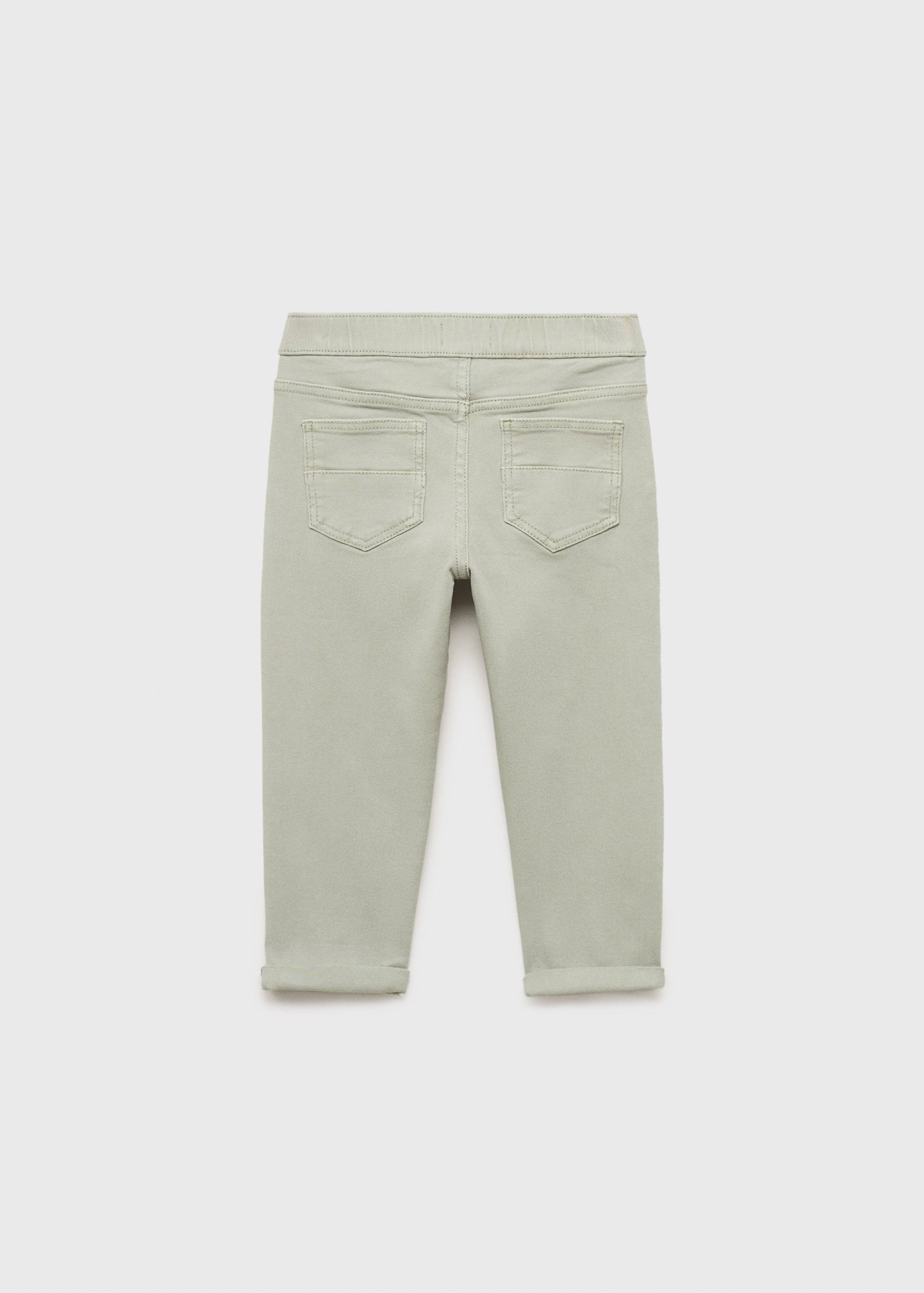 Turned-up straight jeans - Reverse of the article