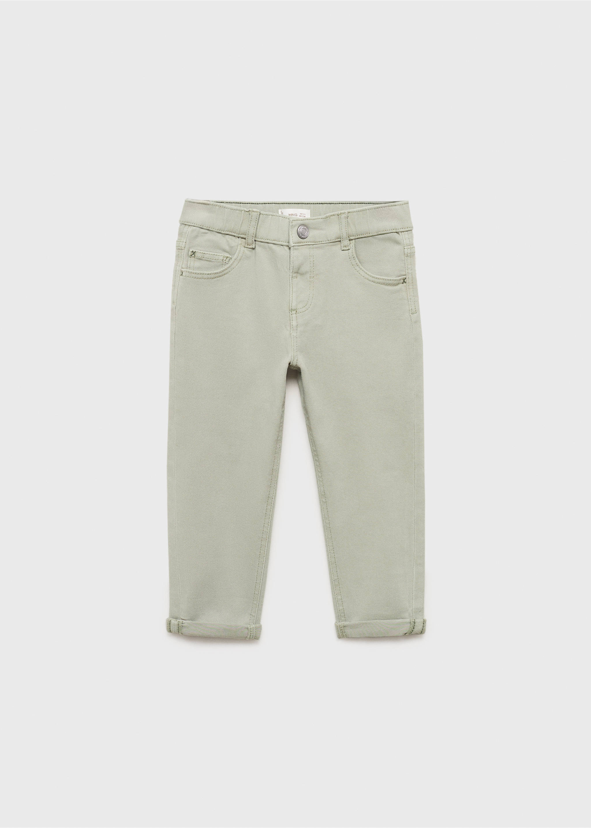 Turned-up straight jeans - Article without model, Green. Ref: 17042536-00.