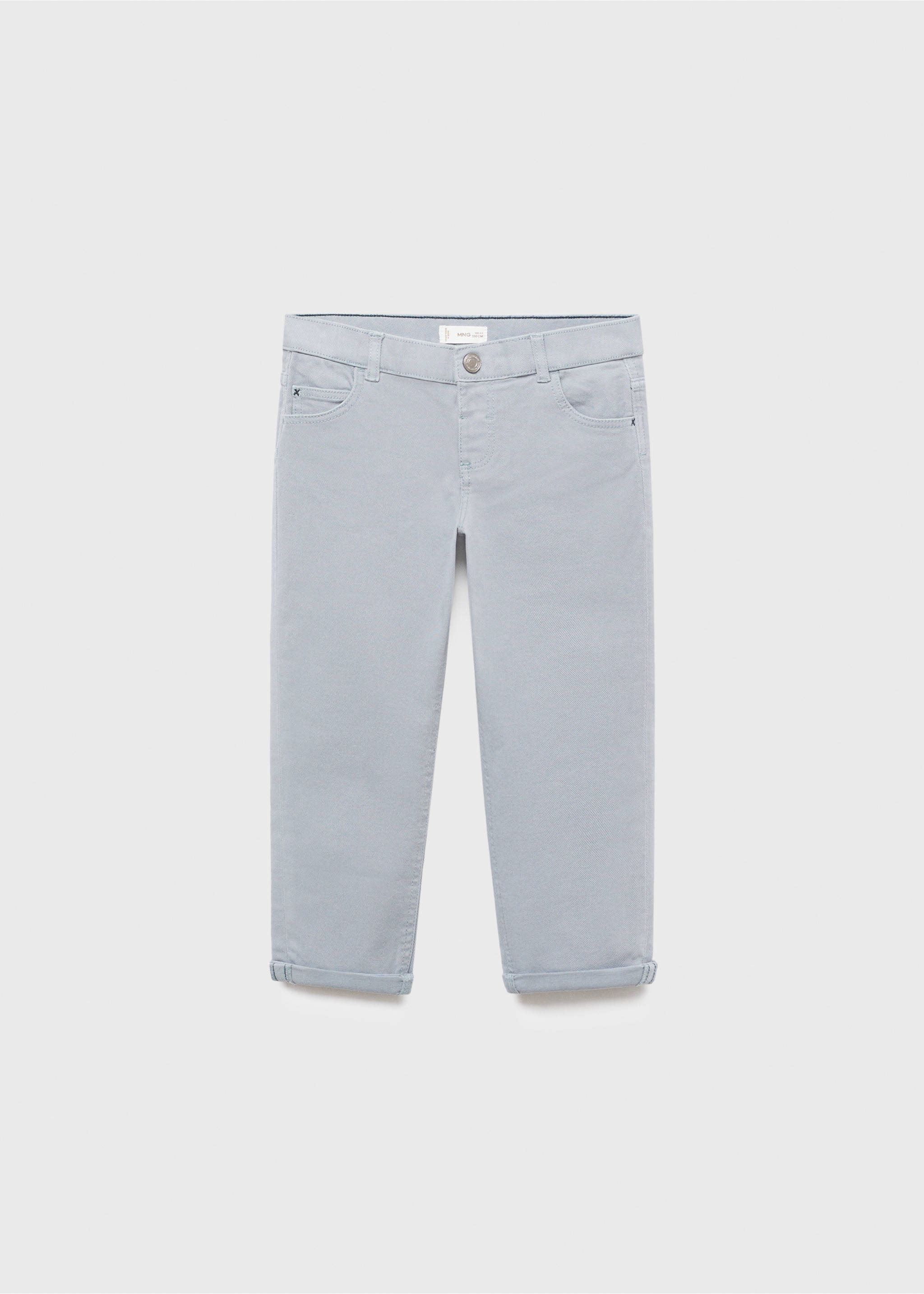 Turned-up straight jeans - Article without model, Blue. Ref: 17042536-00.