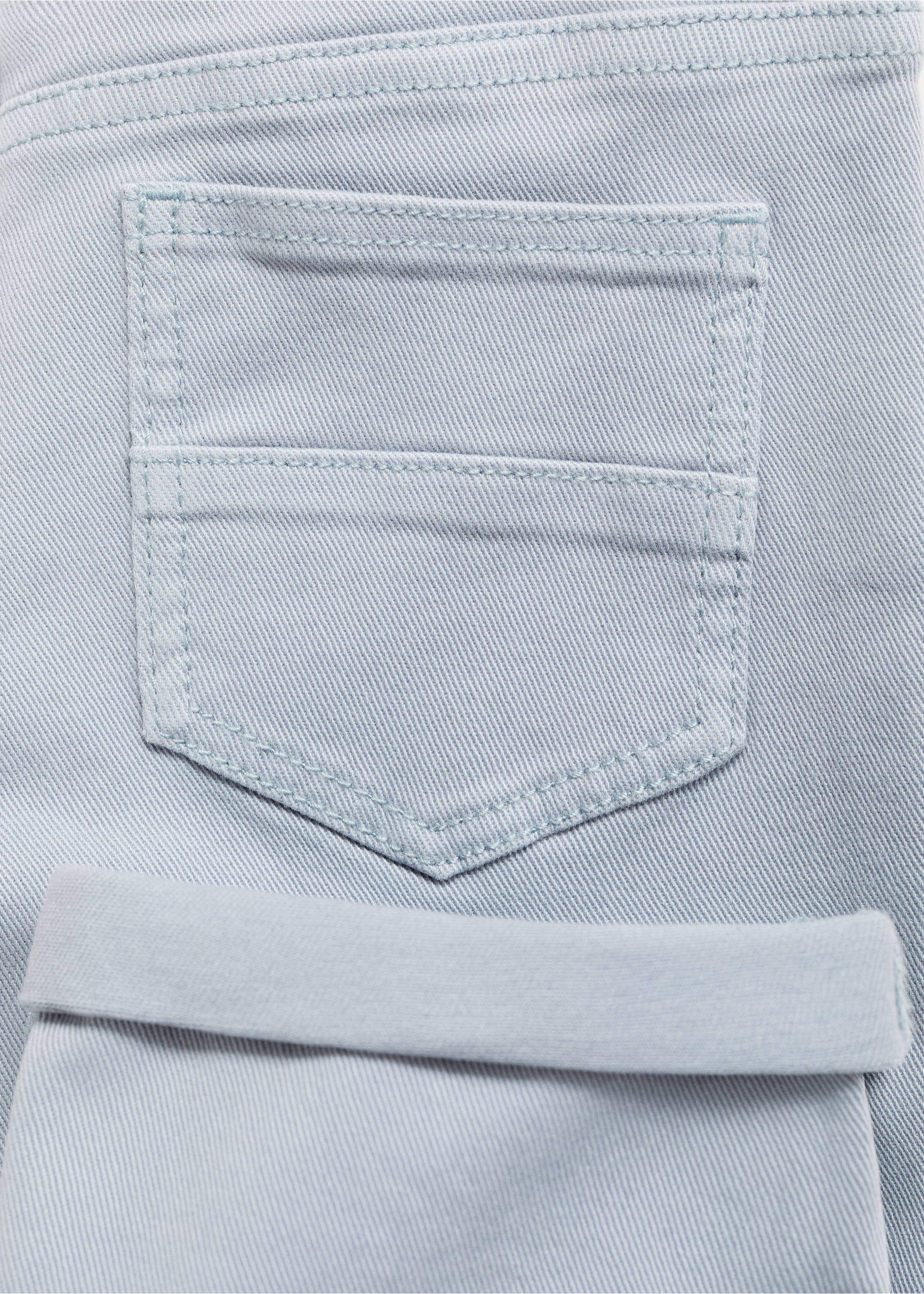 Turned-up straight jeans - Details of the article 0, Blue. Ref: 17042536-00.