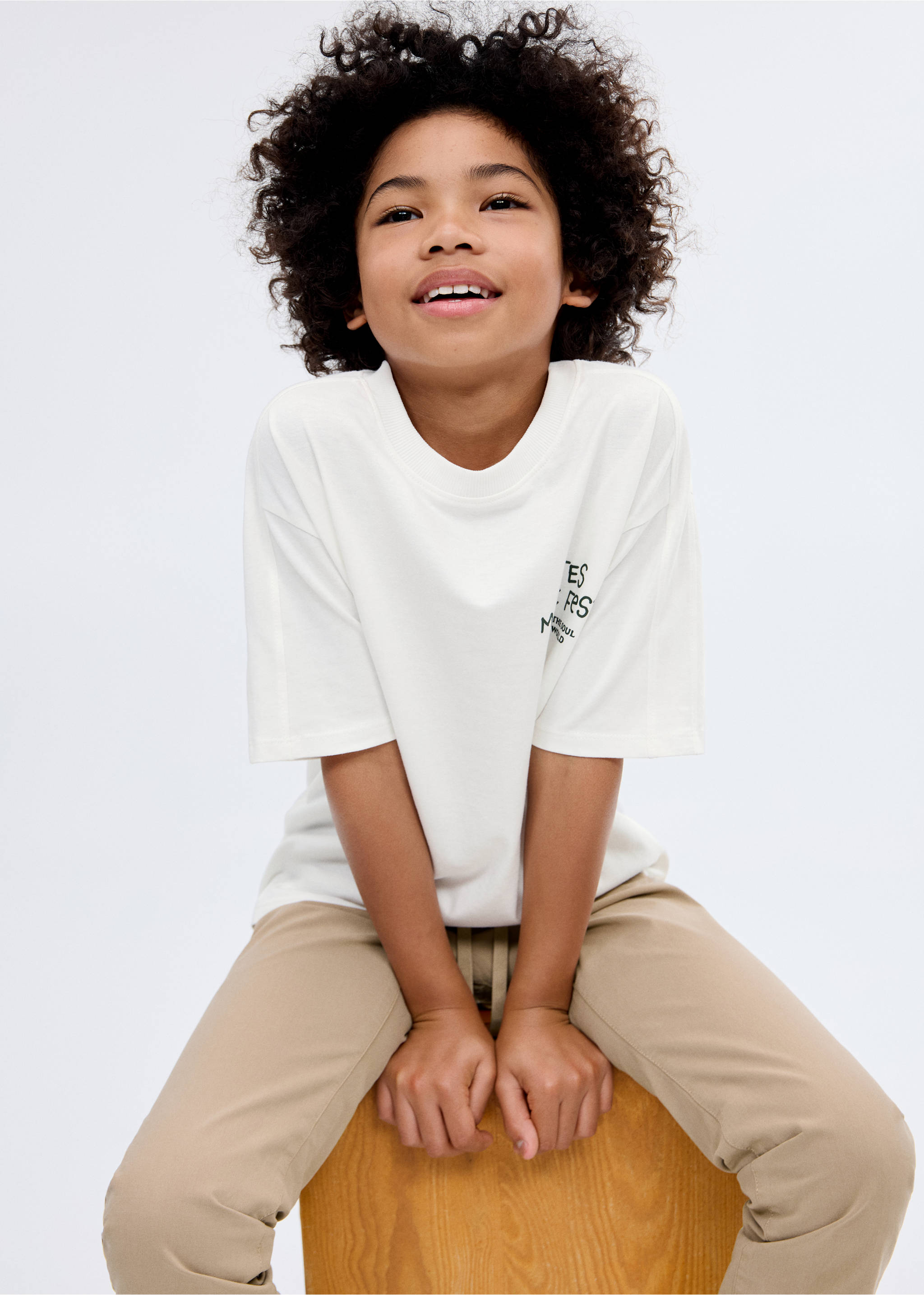 Printed cotton-blend T-shirt - Medium plane, Off White. Ref: 17042539-00.