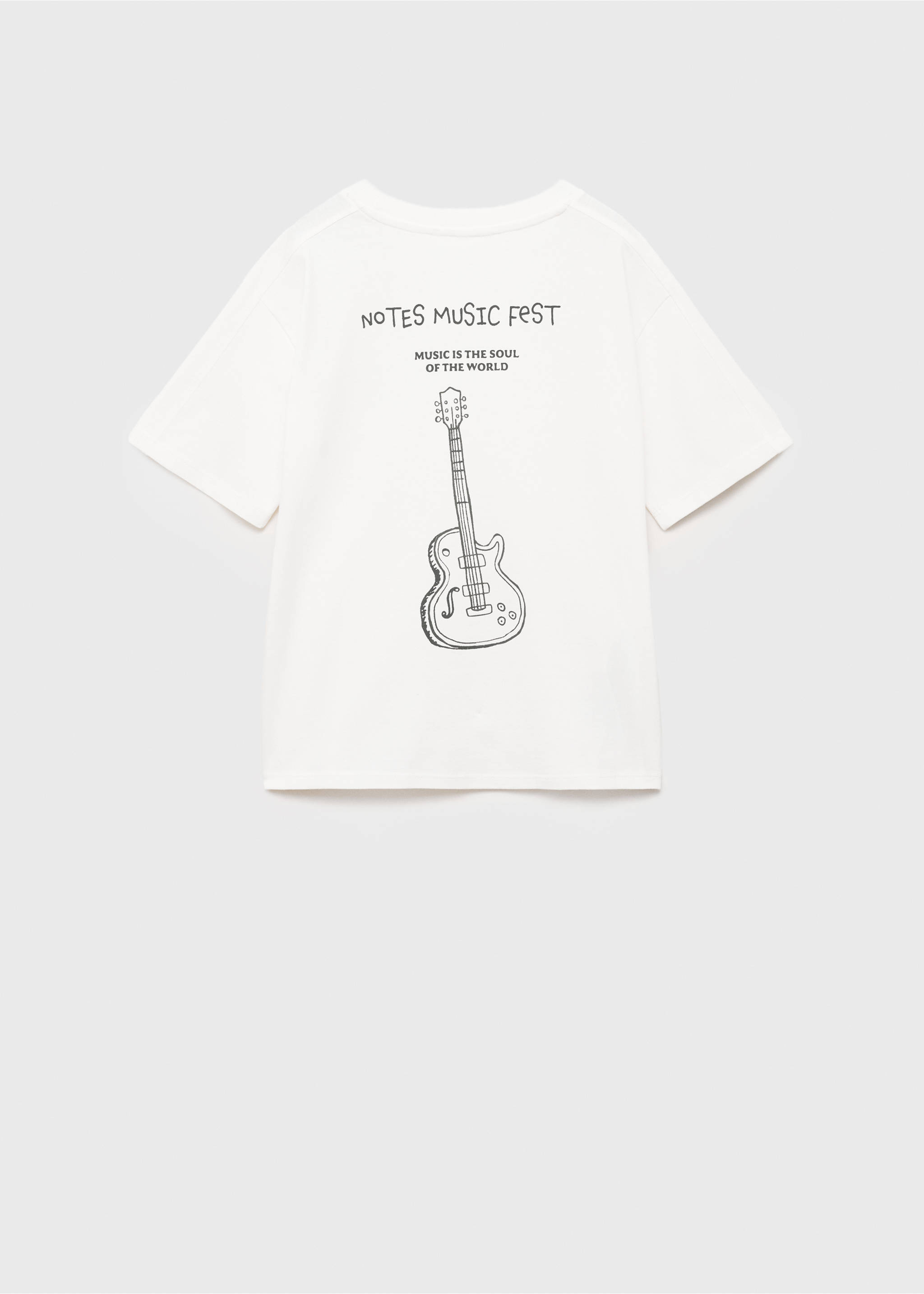 Printed cotton-blend T-shirt - Reverse of the article, Off White. Ref: 17042539-00.