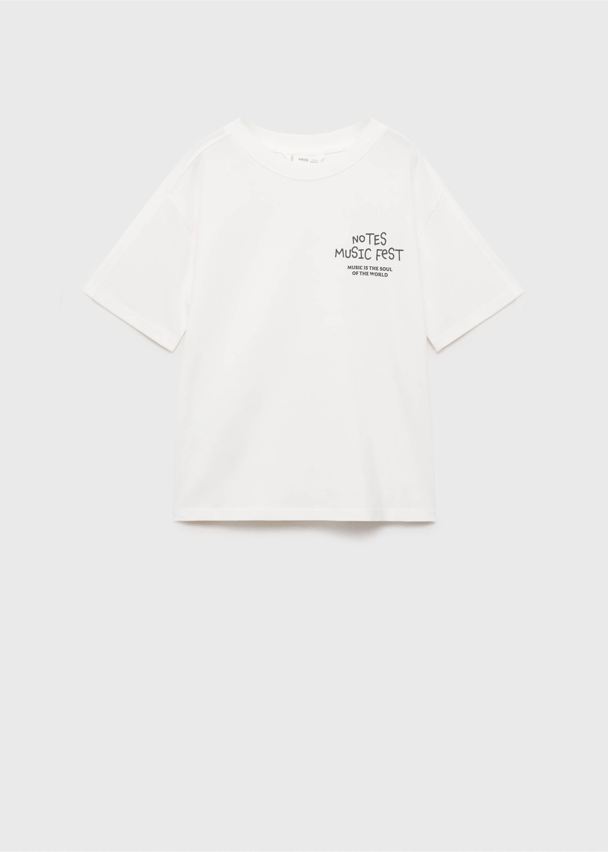 Printed cotton-blend T-shirt - Article without model, Off White. Ref: 17042539-00.