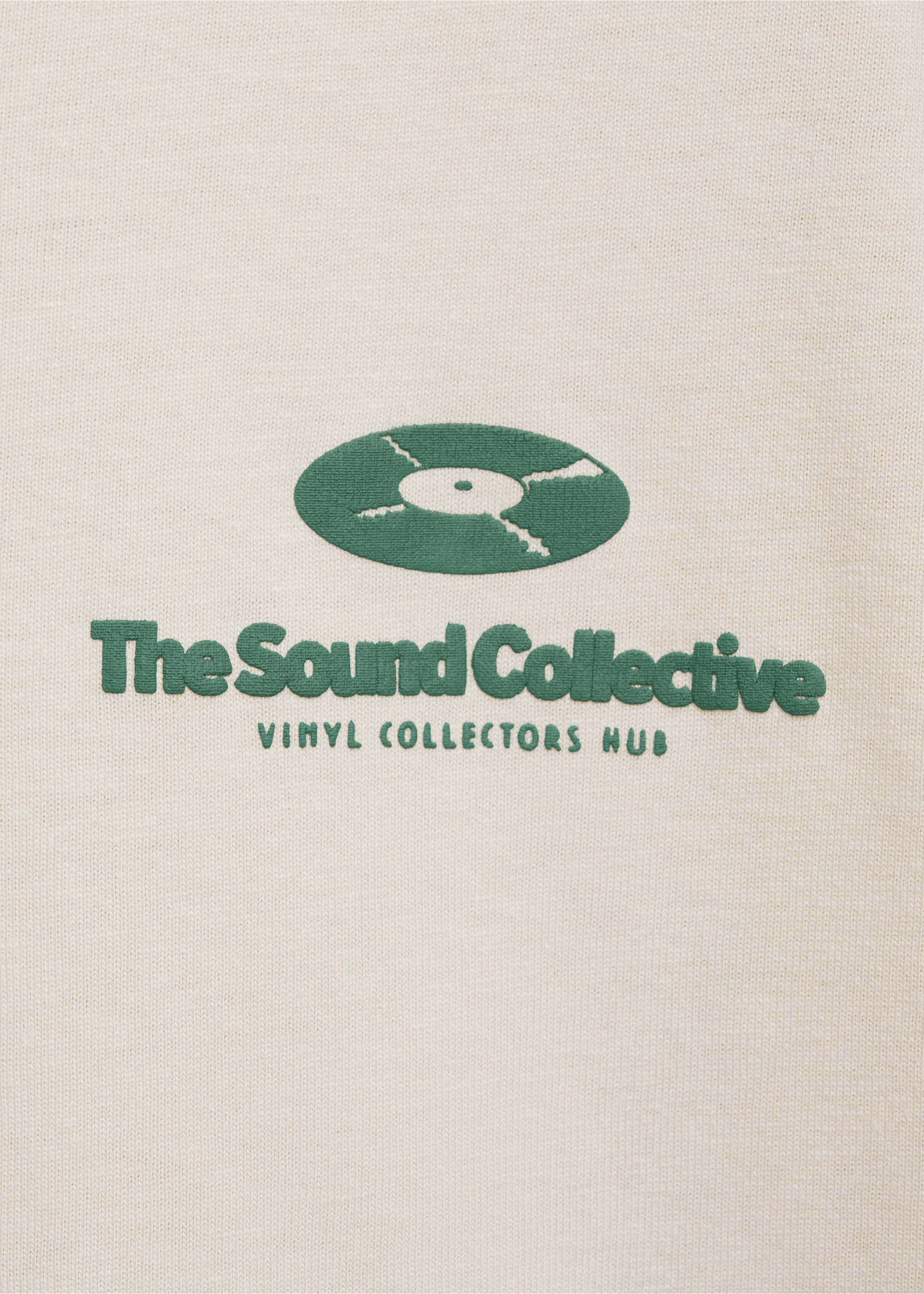 Printed embossed letters t-shirt - Details of the article 8, Sand. Ref: 17042540-00.