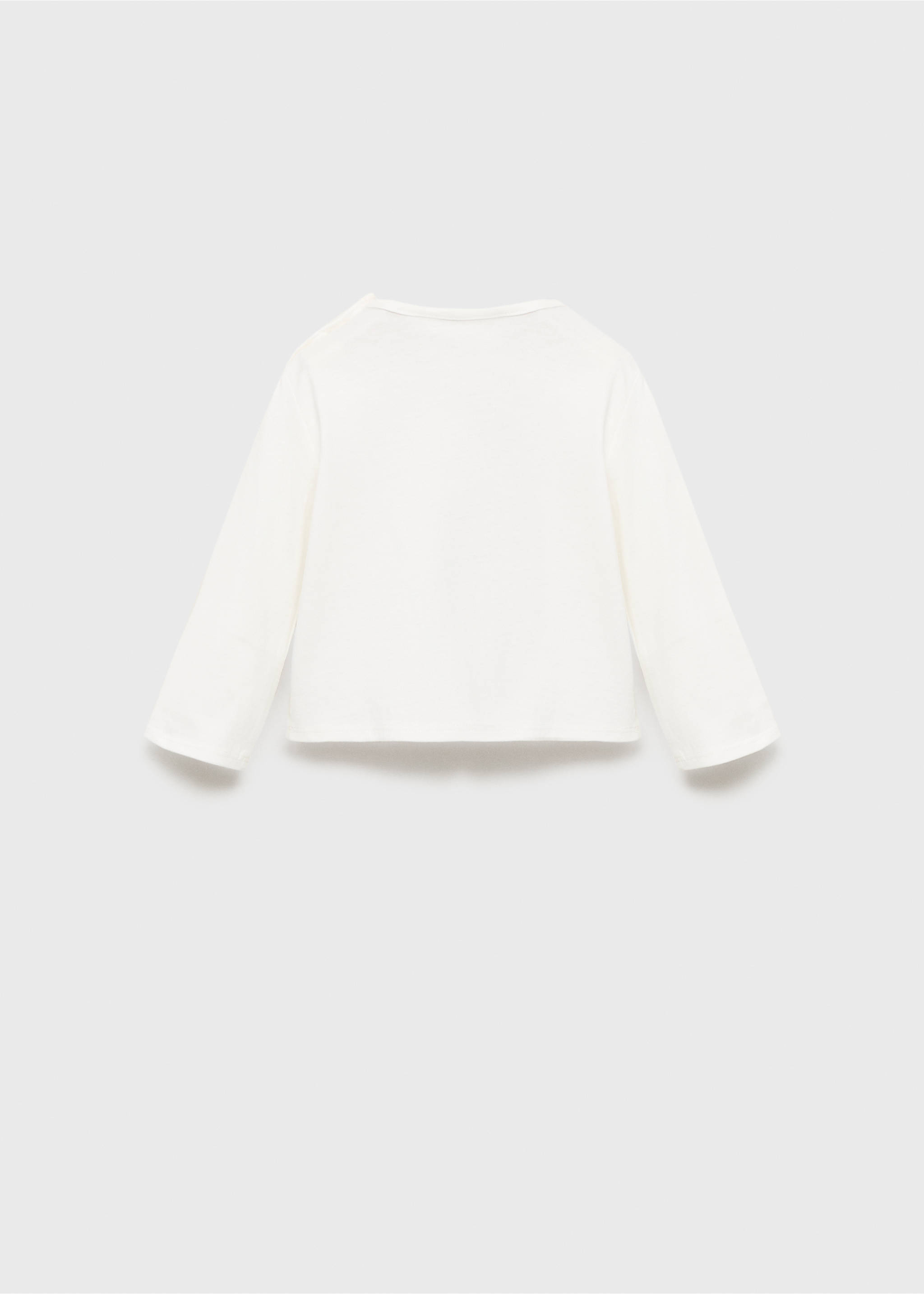 Embroidered printed T-shirt - Reverse of the article, Off White. Ref: 17042541-00.