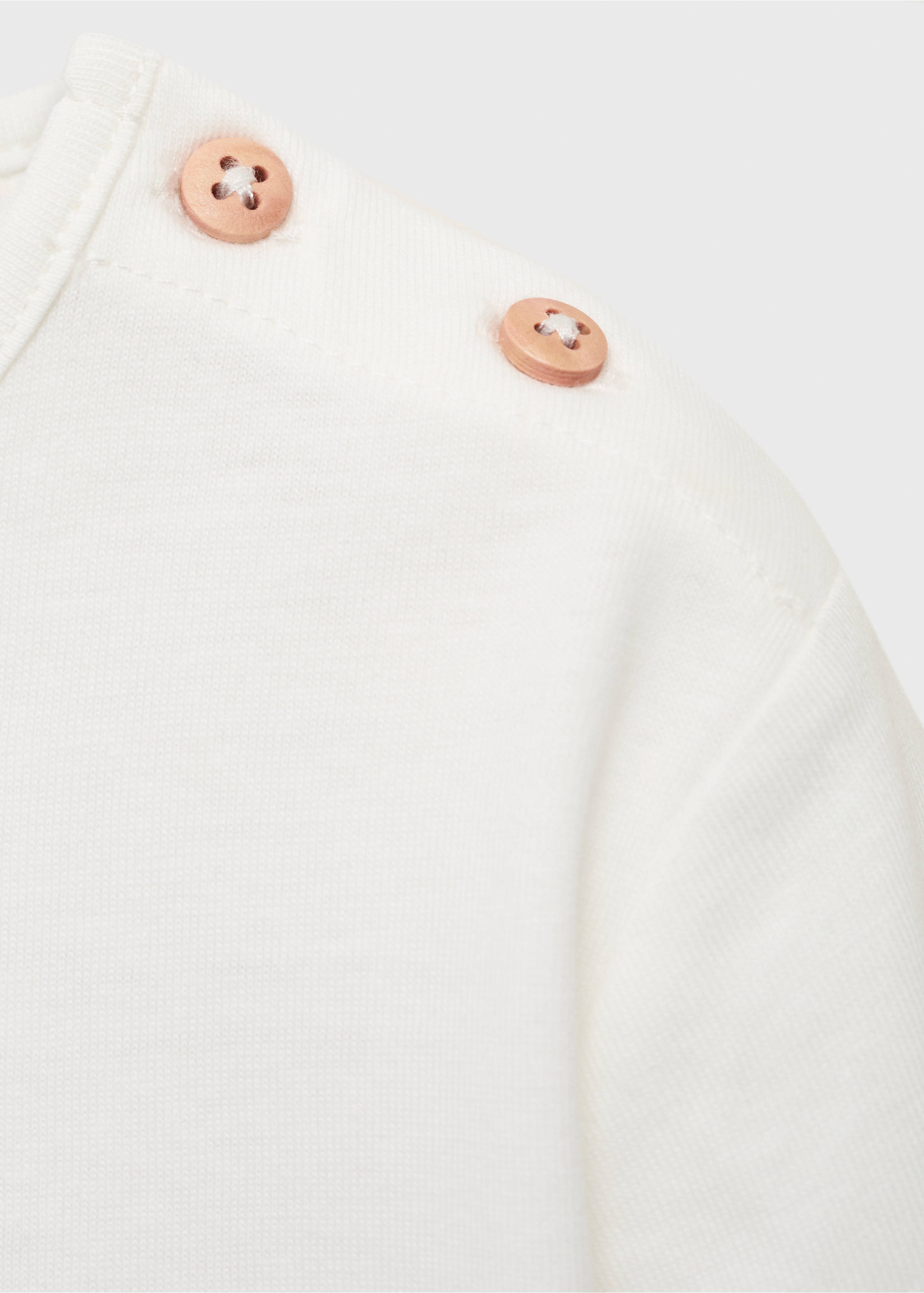 Embroidered printed T-shirt - Details of the article 0, Off White. Ref: 17042541-00.
