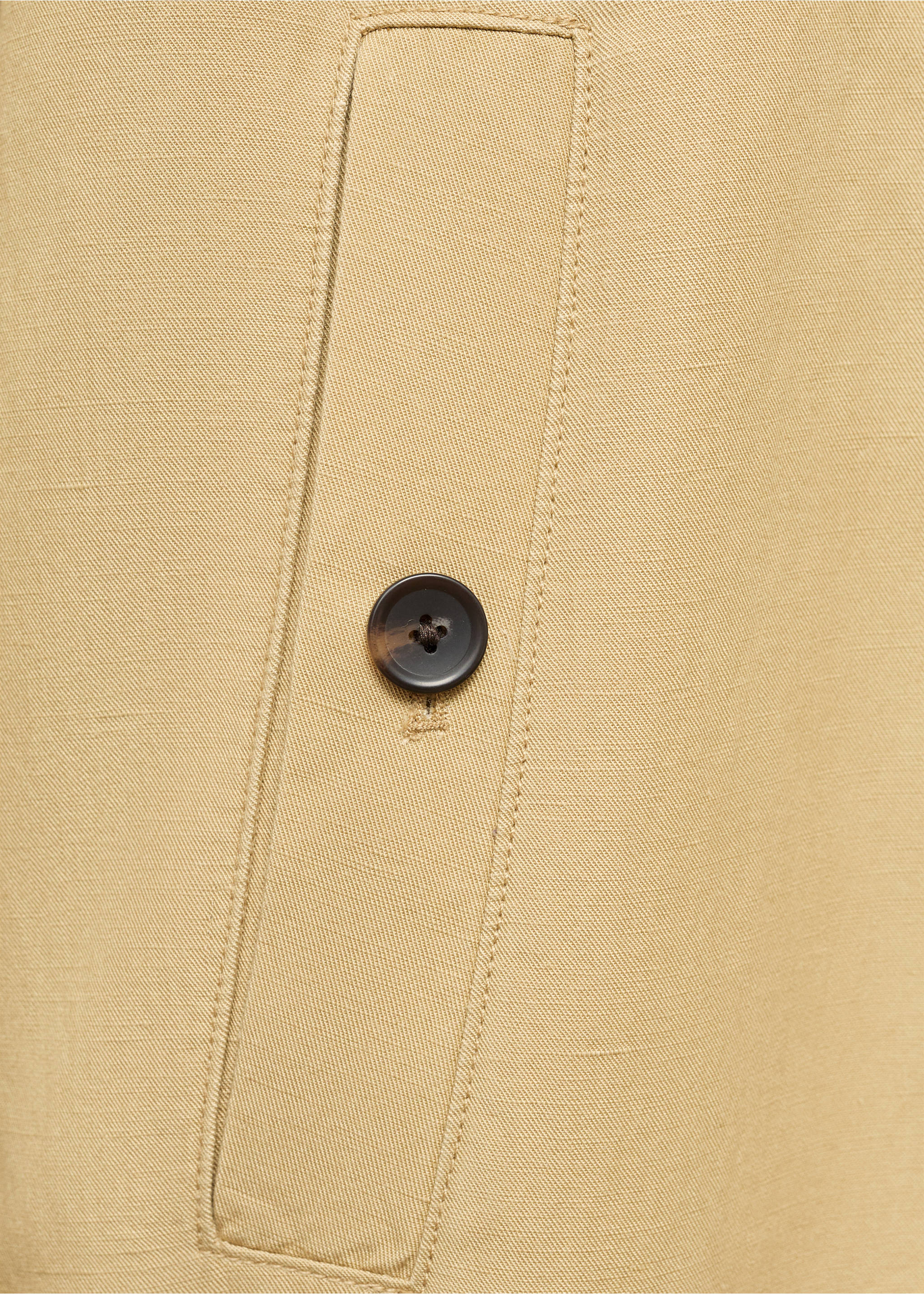 Veste lin fermeture Éclair - Détail de l'article 0, Beige. Ref: 17042893-00.