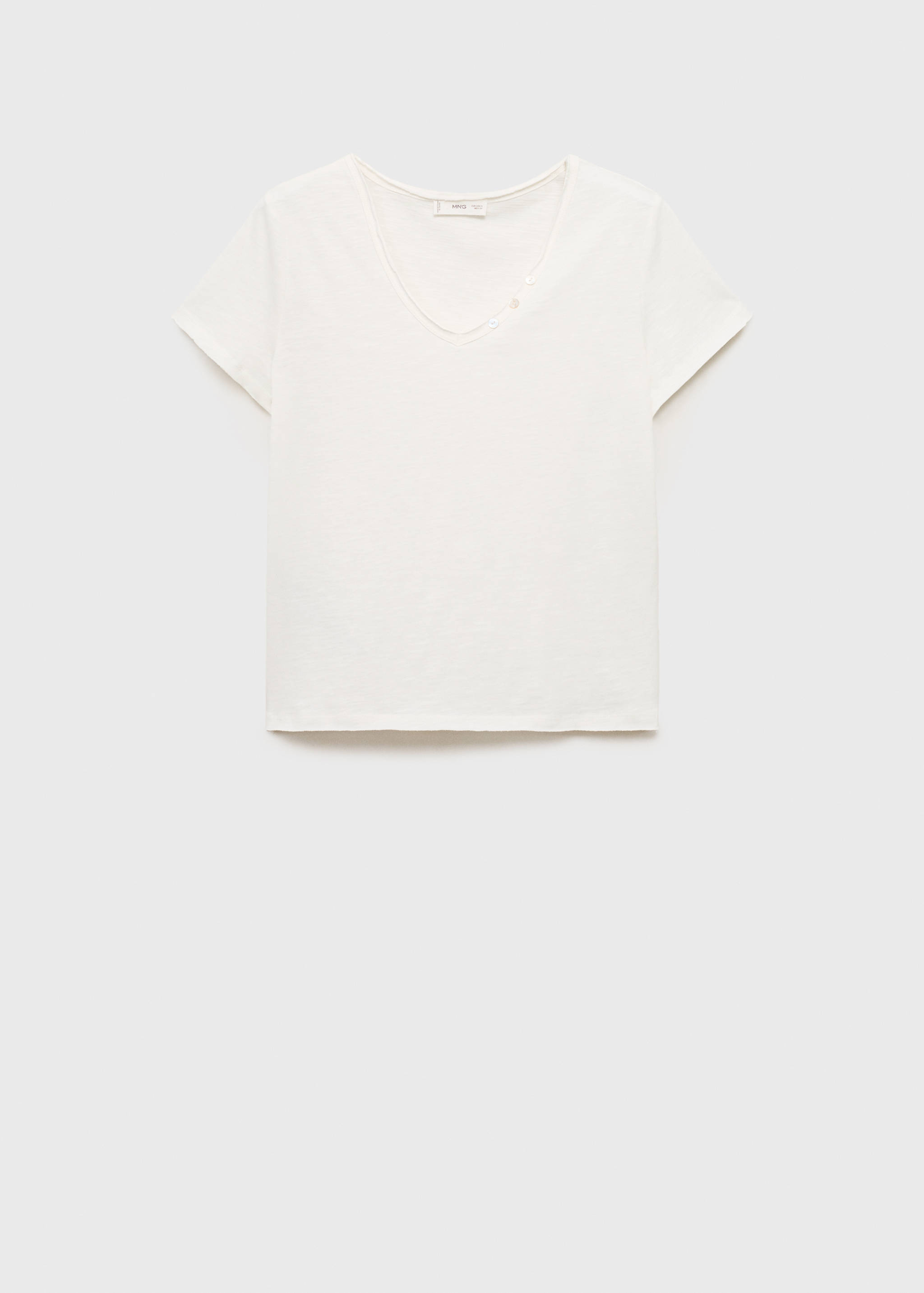 T-shirt détail de bouton en nacre - Article sans modèle
