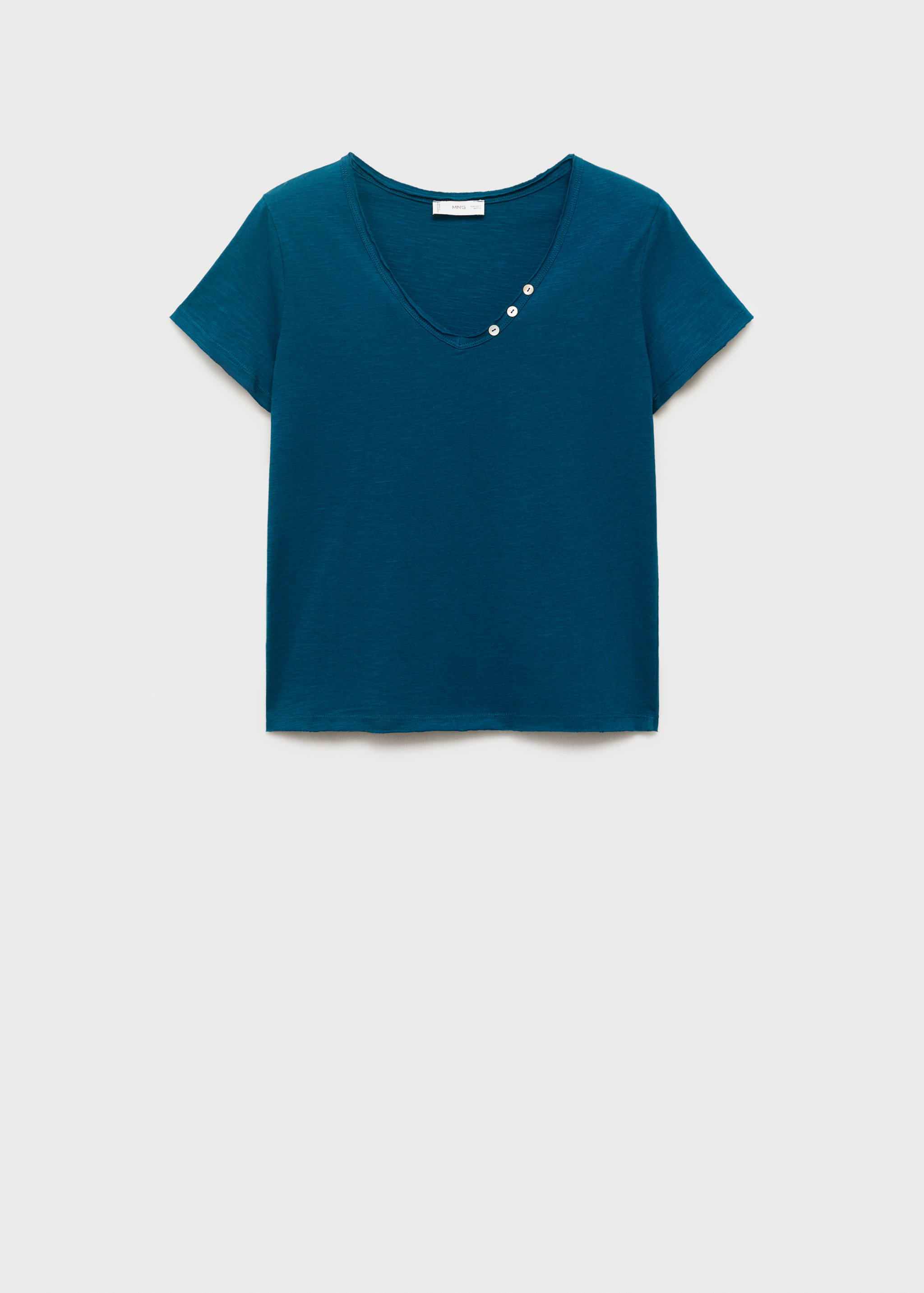 T-shirt détail de bouton en nacre - Article sans modèle