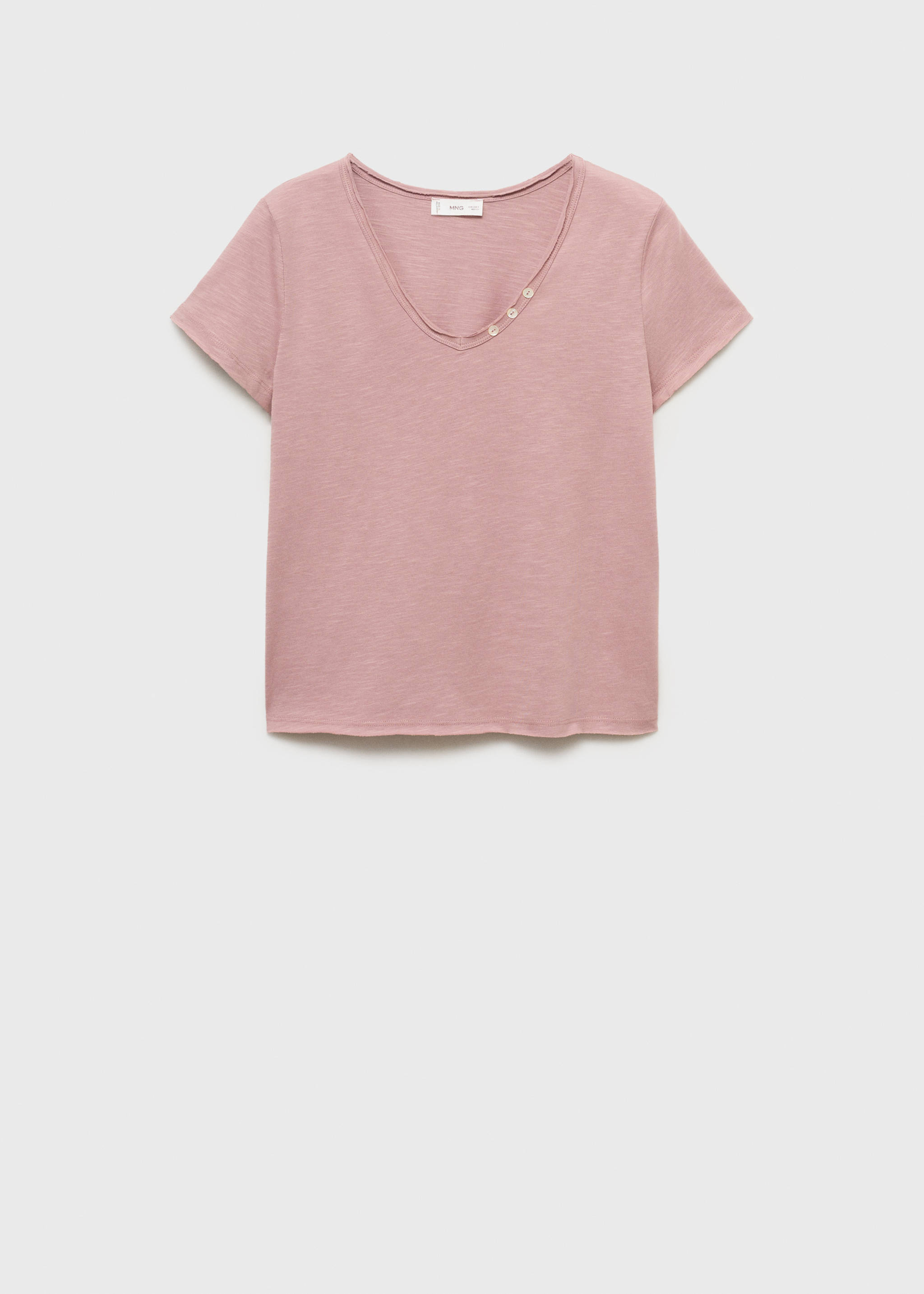 T-shirt détail de bouton en nacre - Article sans modèle