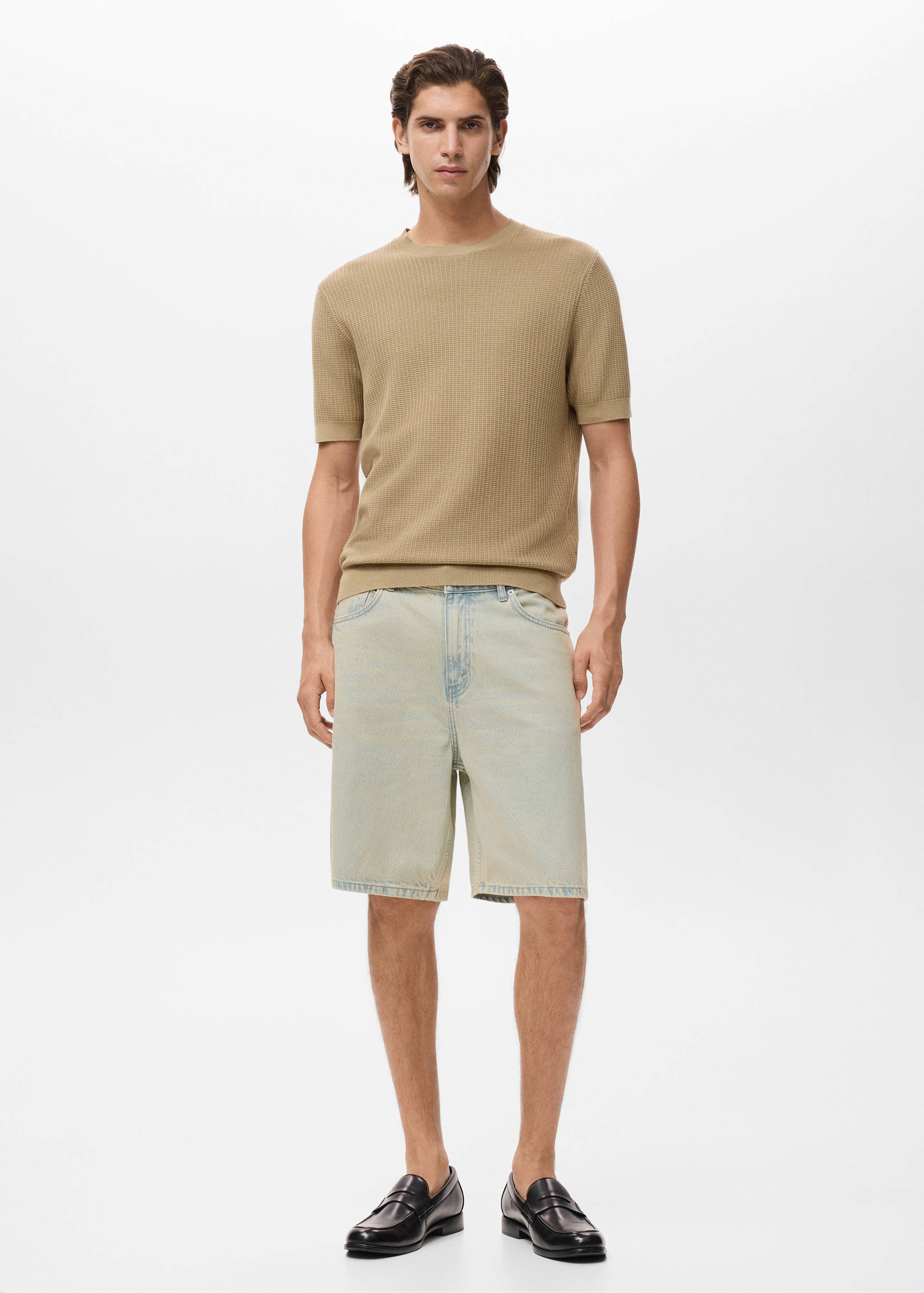 Bermuda en jean relaxed-fit - Plan général
