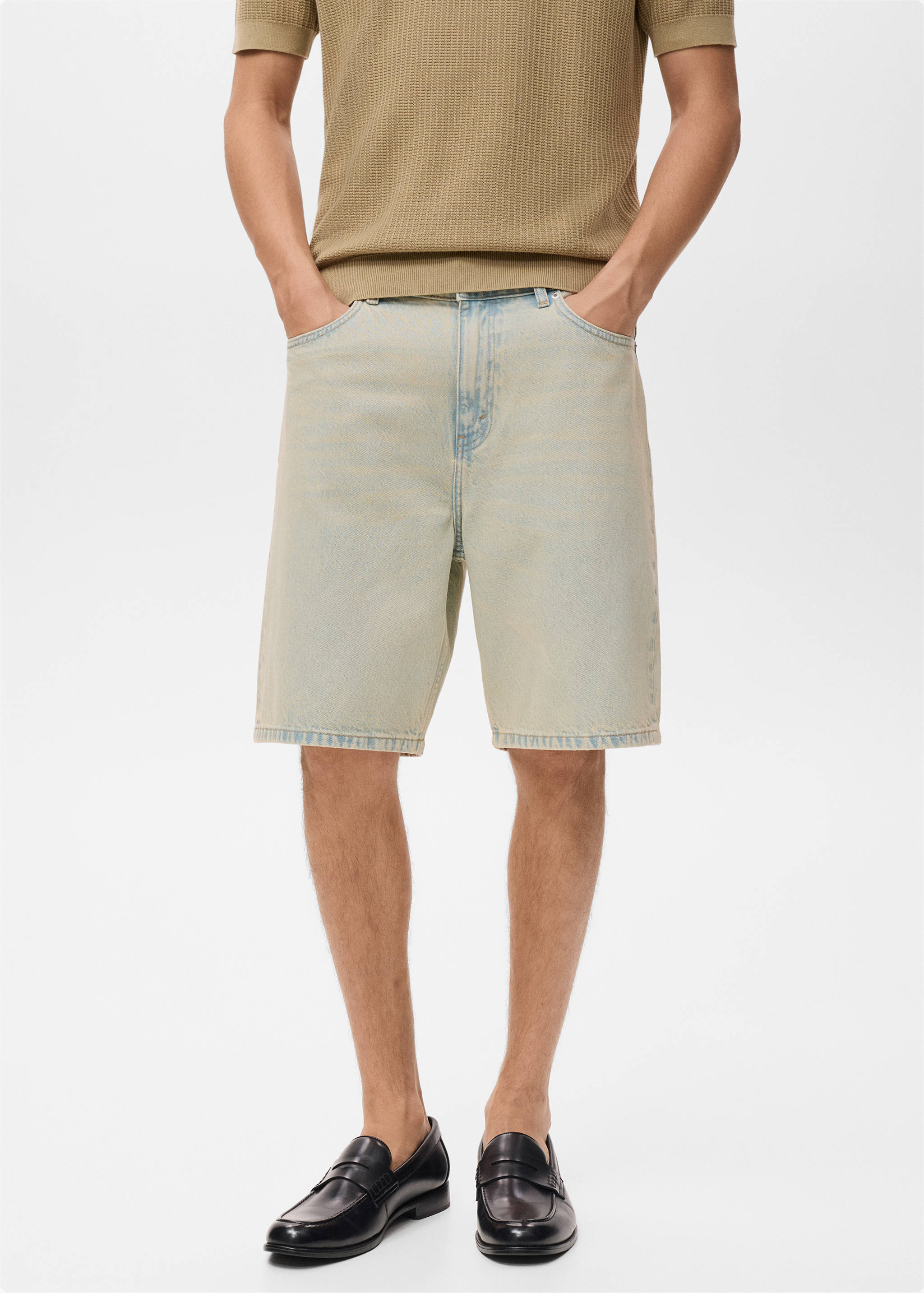 Bermuda en jean relaxed-fit - Plan moyen