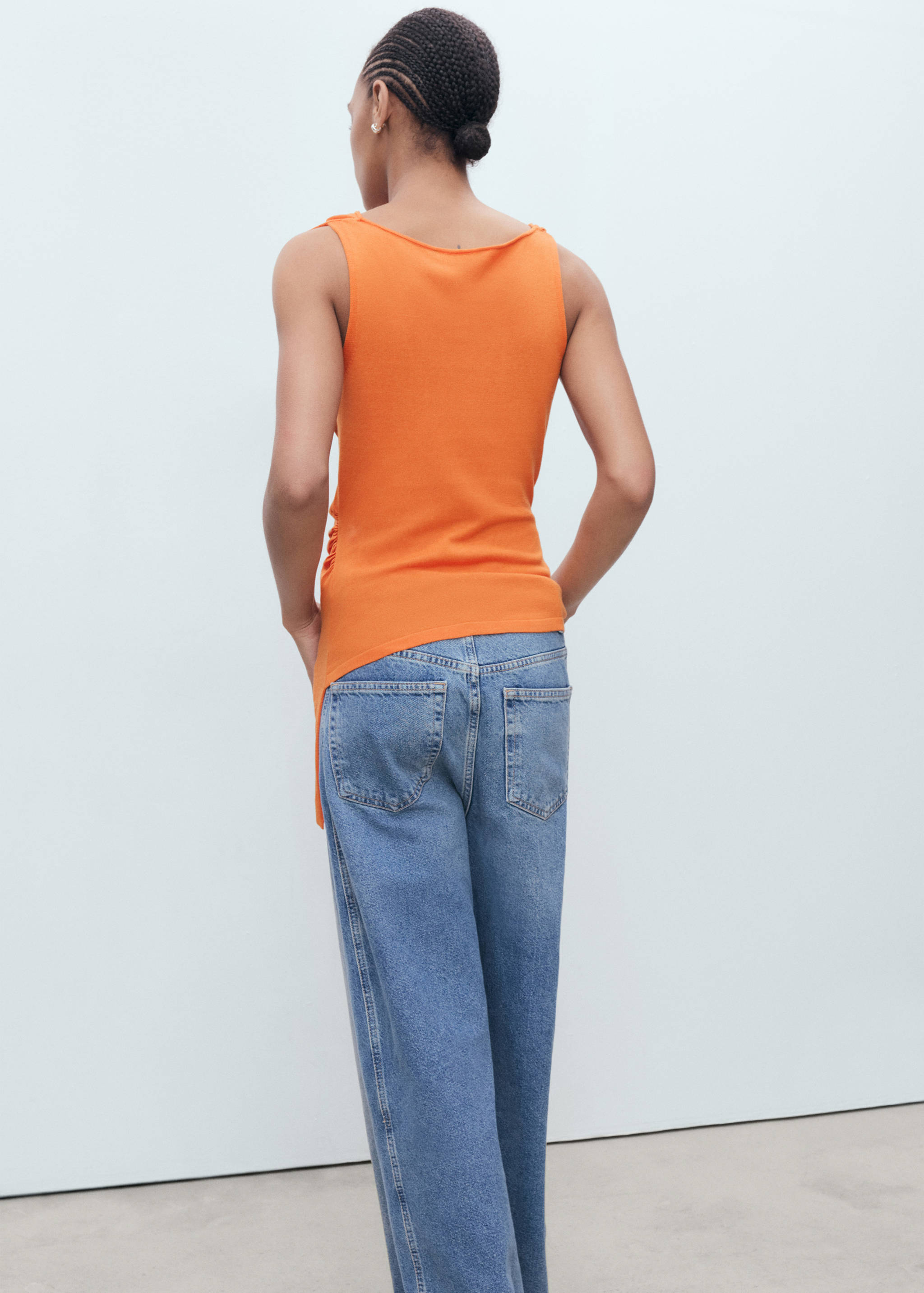 Draped knitted top - Reverse of the article