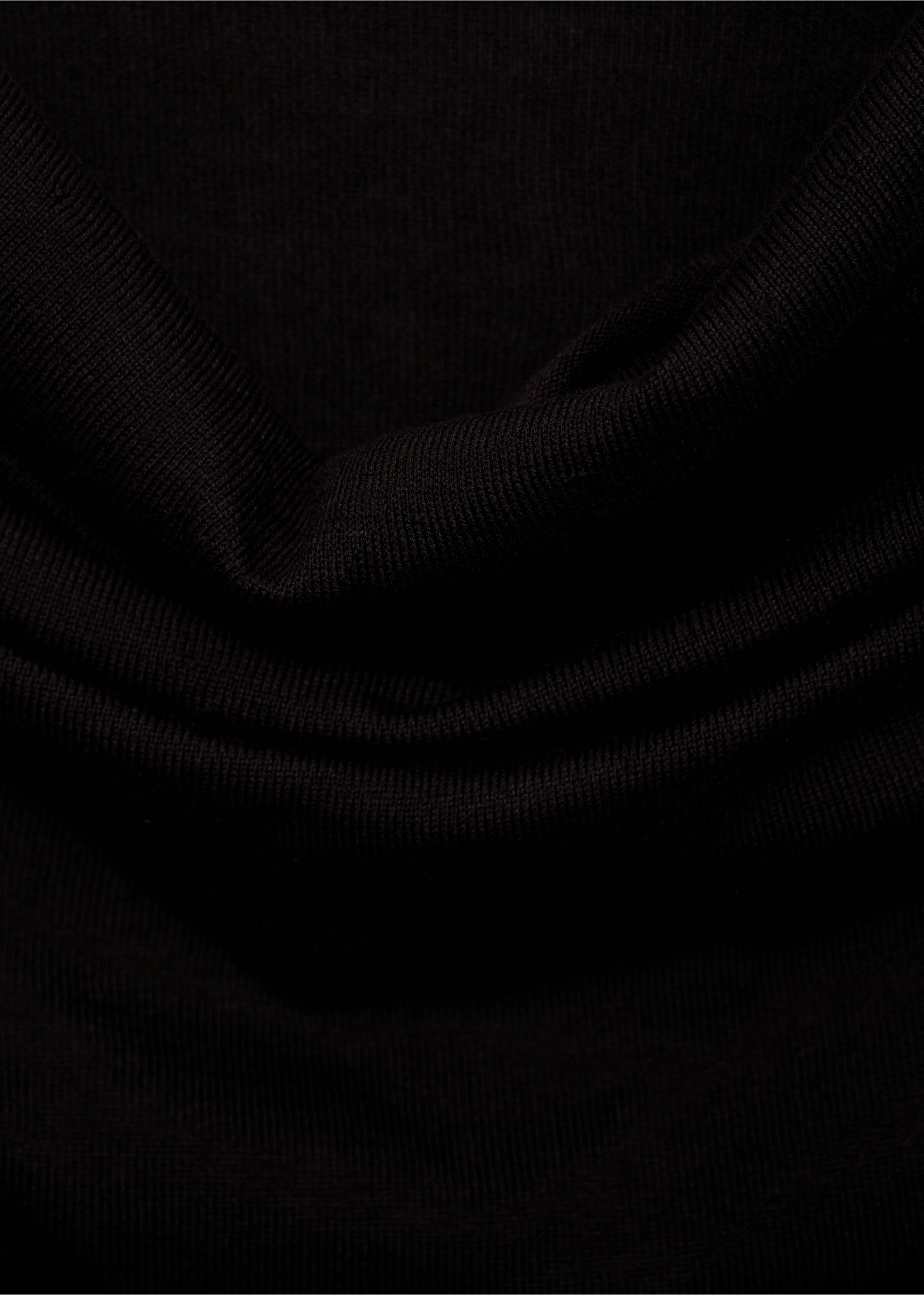Draped knitted top - Details of the article 8, Black. Ref: 17042904-00.