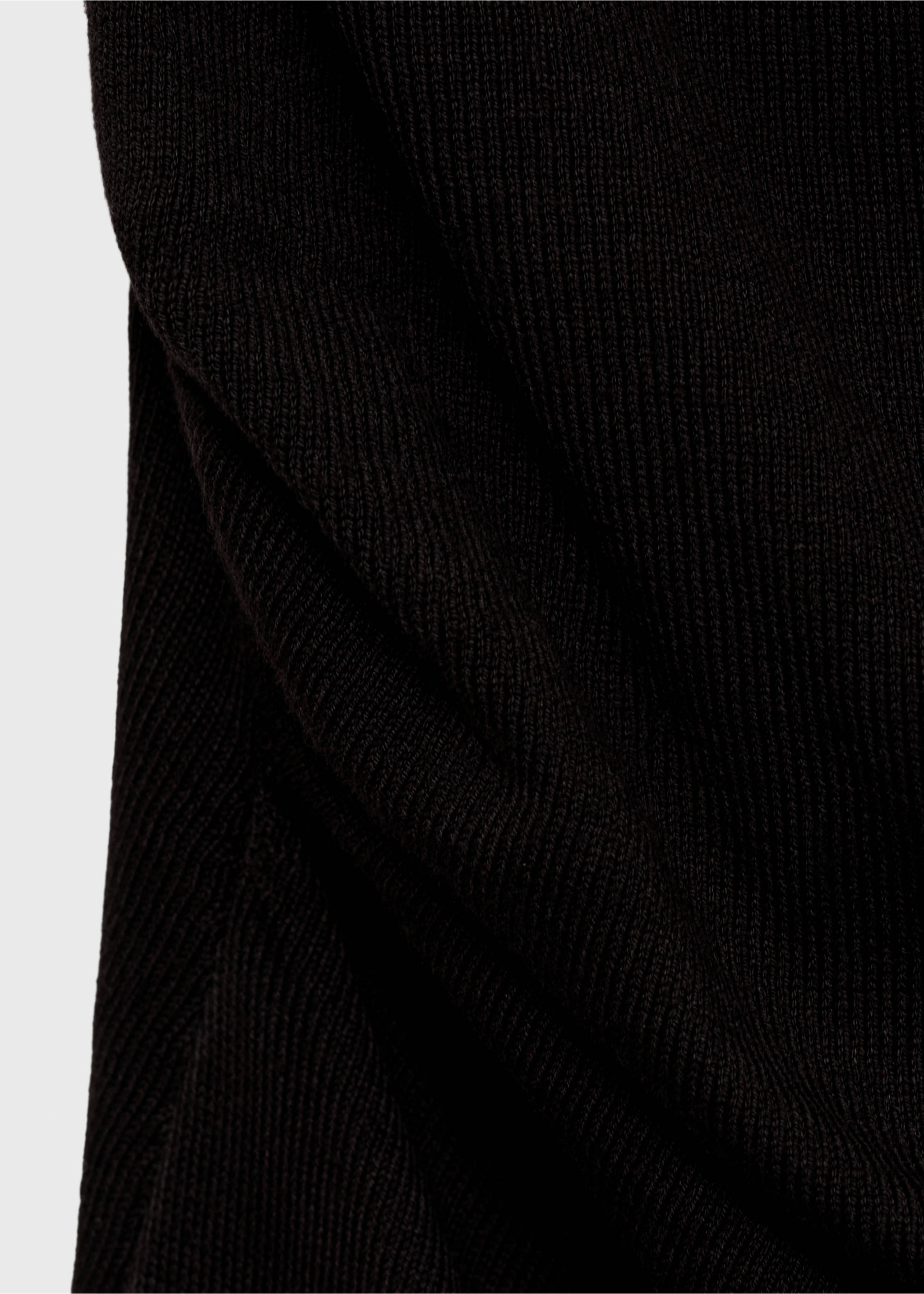 Draped knitted top - Details of the article 0, Black. Ref: 17042904-00.