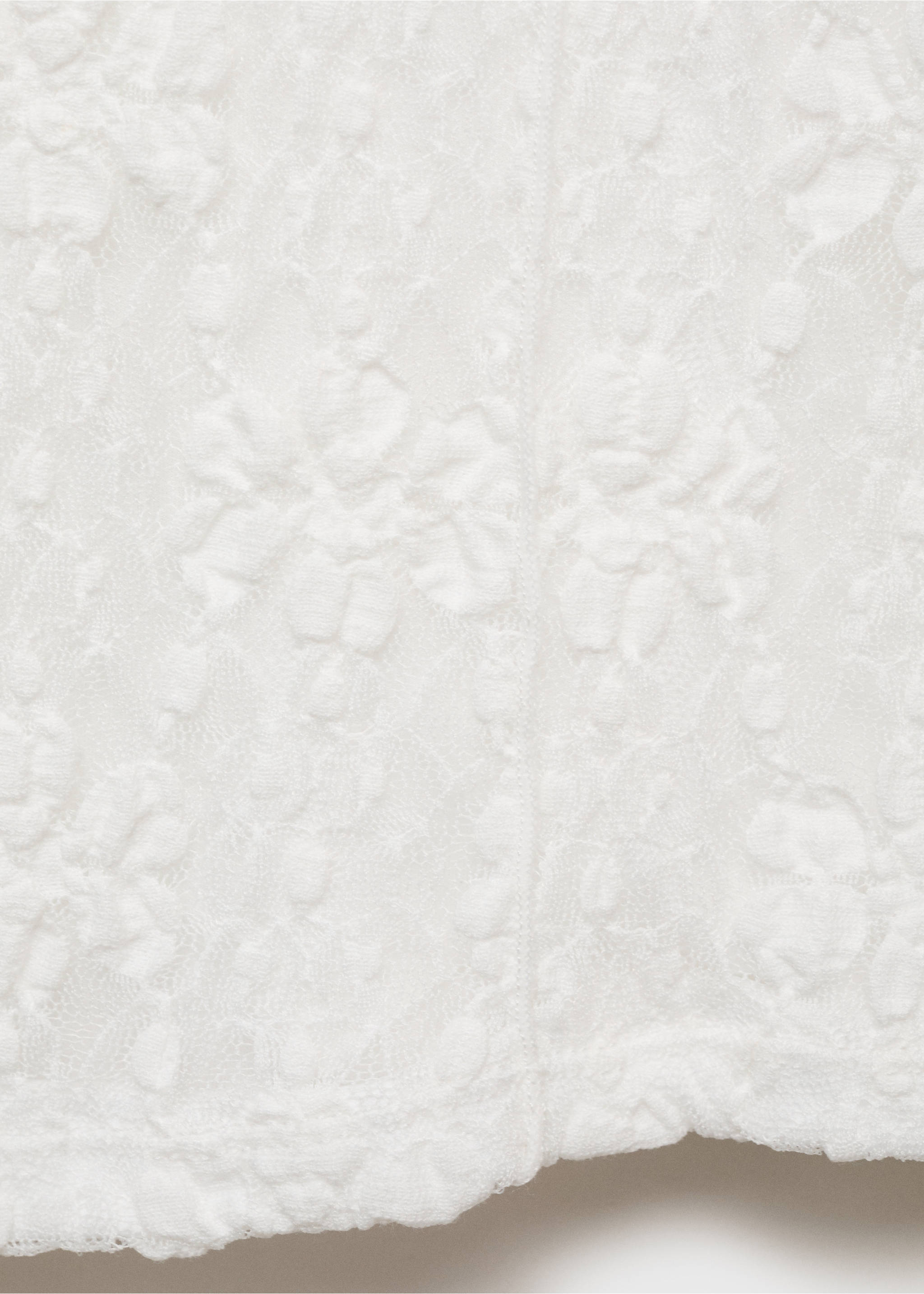 Lace strap T-shirt - Details of the article 0, White. Ref: 17042907-00.