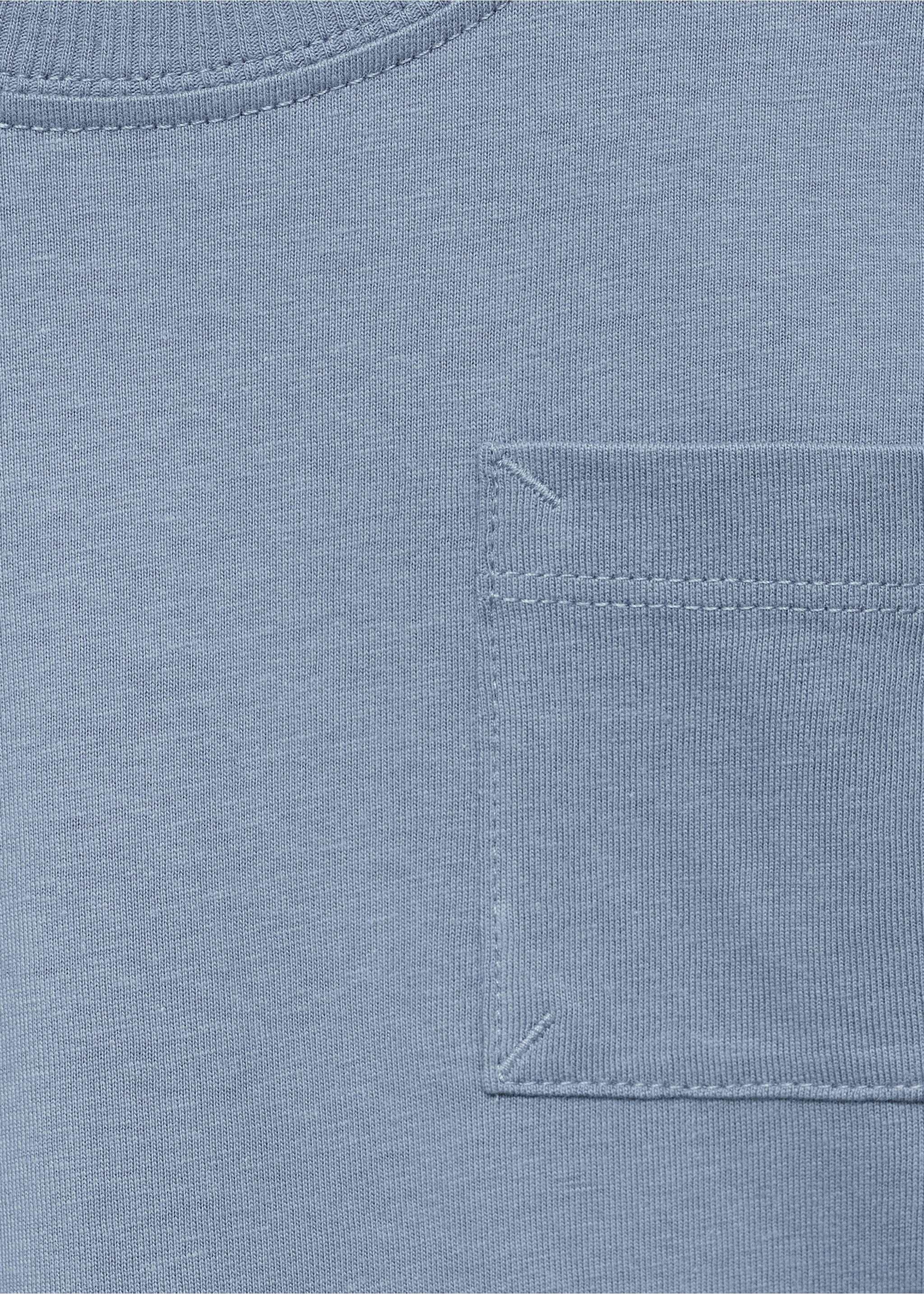 Pocket cotton T-shirt - Details of the article 8, Blue. Ref: 17042909-00.