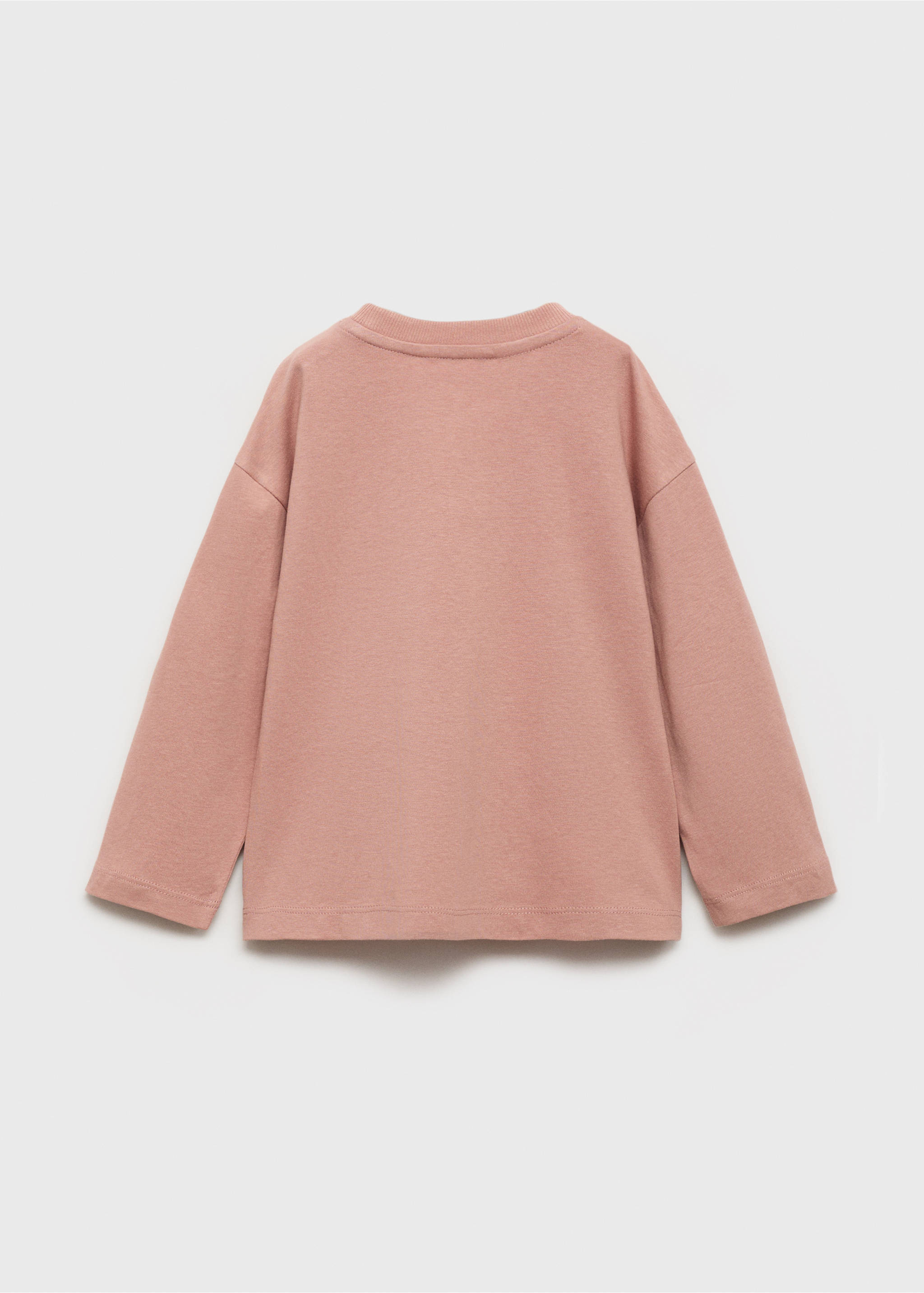 Pocket cotton T-shirt - Reverse of the article, Pale Pink. Ref: 17042909-00.