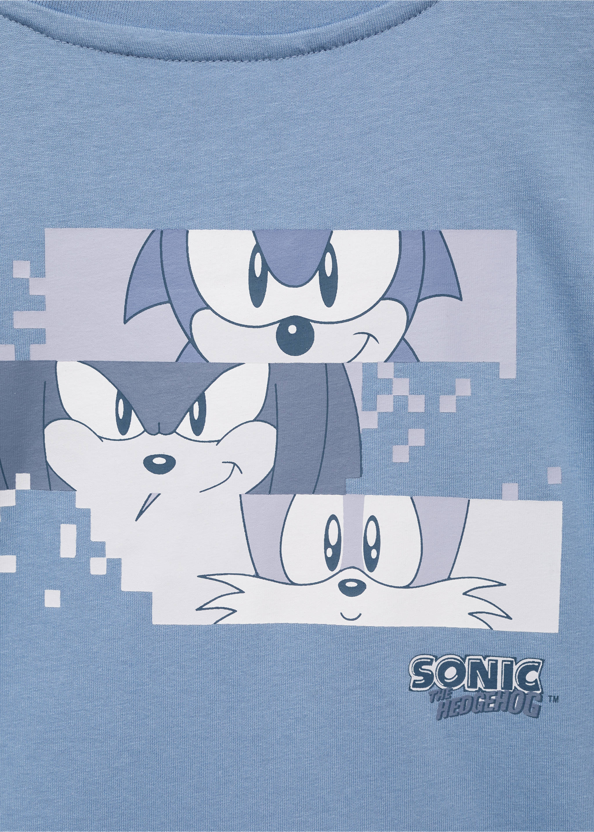 Embossed Sonic t-shirt - Details of the article 0, Blue. Ref: 17042910-00.