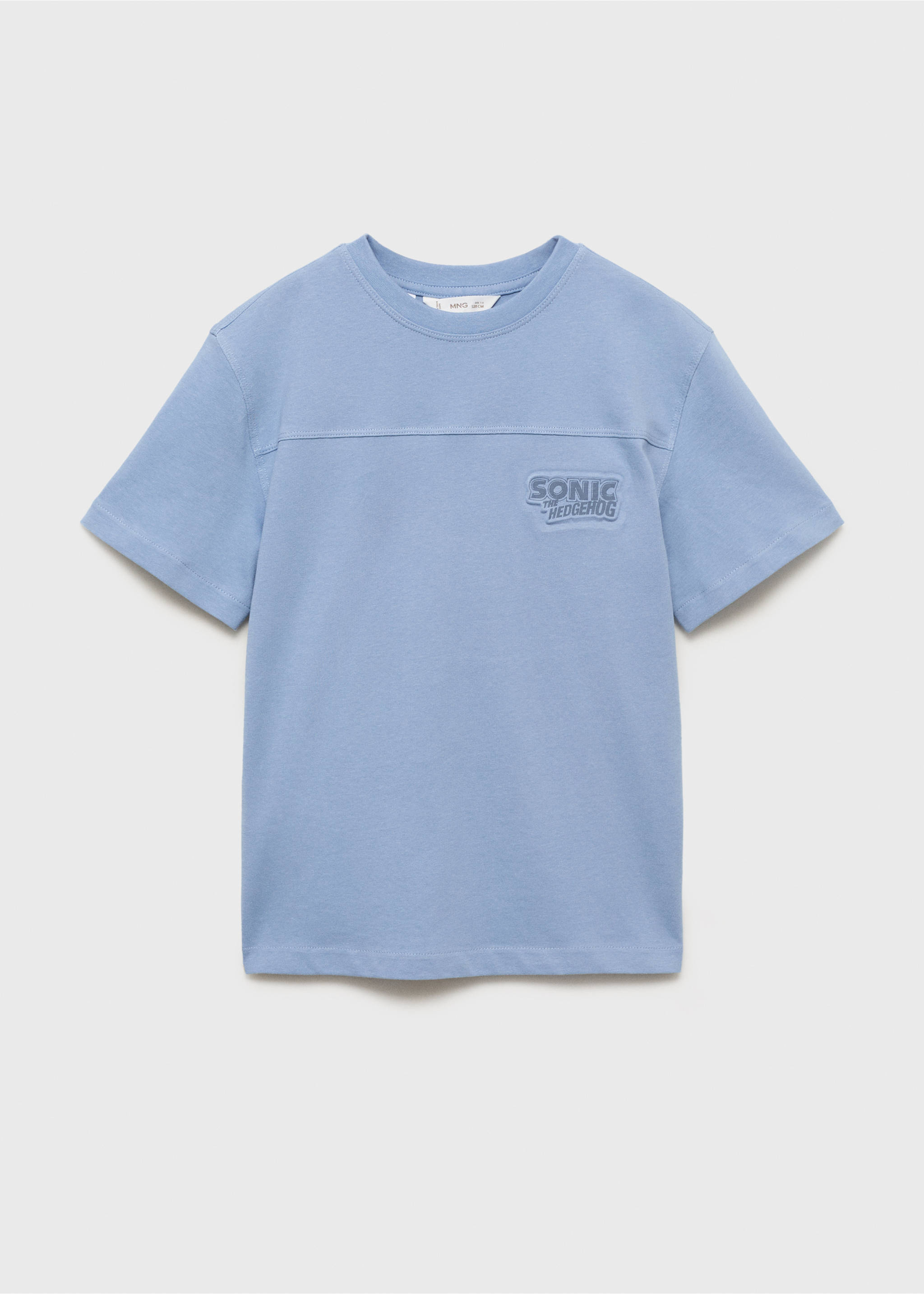 Embossed Sonic t-shirt - Article without model, Blue. Ref: 17042910-00.