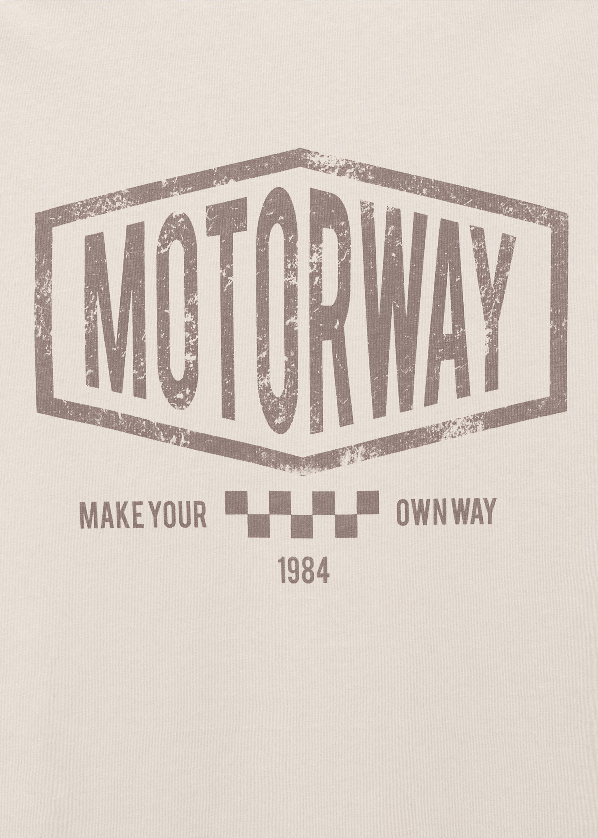 Printed cotton-blend t-shirt - Details of the article 0, Sand. Ref: 17042914-00.