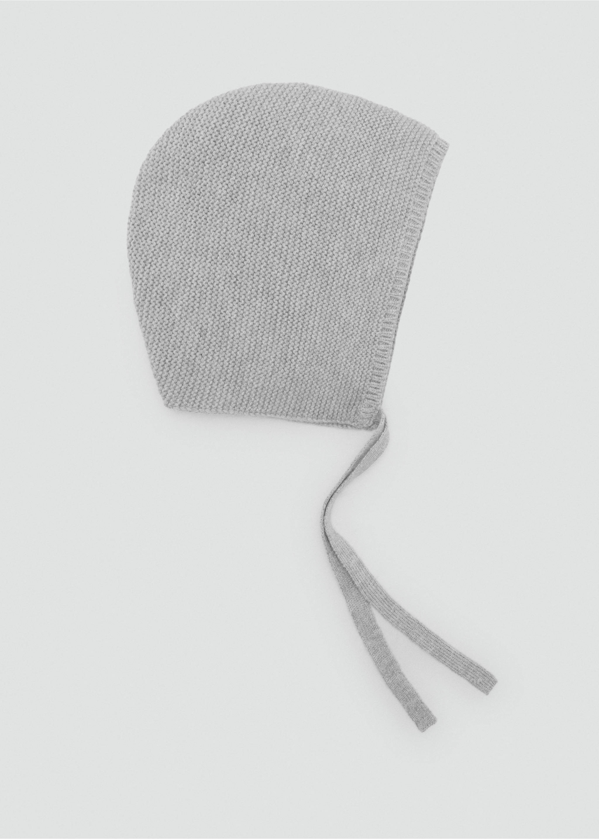 Knitted bonnet - Article without model, Medium Heather Grey. Ref: 17042915-00.