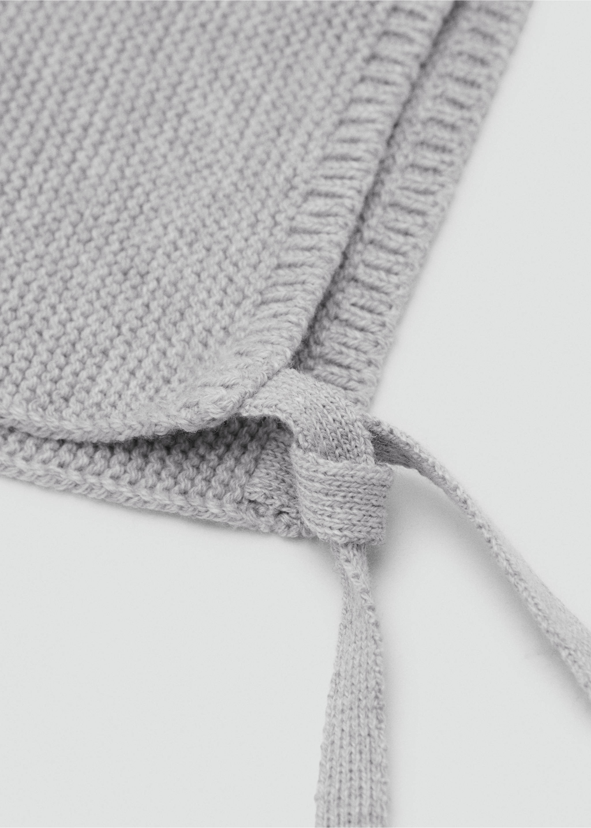 Knitted bonnet - Medium plane, Medium Heather Grey. Ref: 17042915-00.