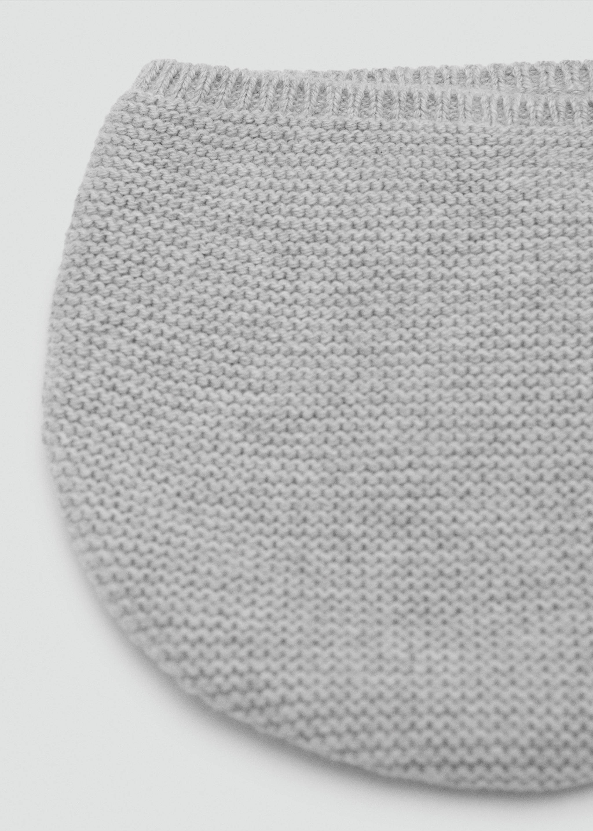 Knitted bonnet - Details of the article 1, Medium Heather Grey. Ref: 17042915-00.