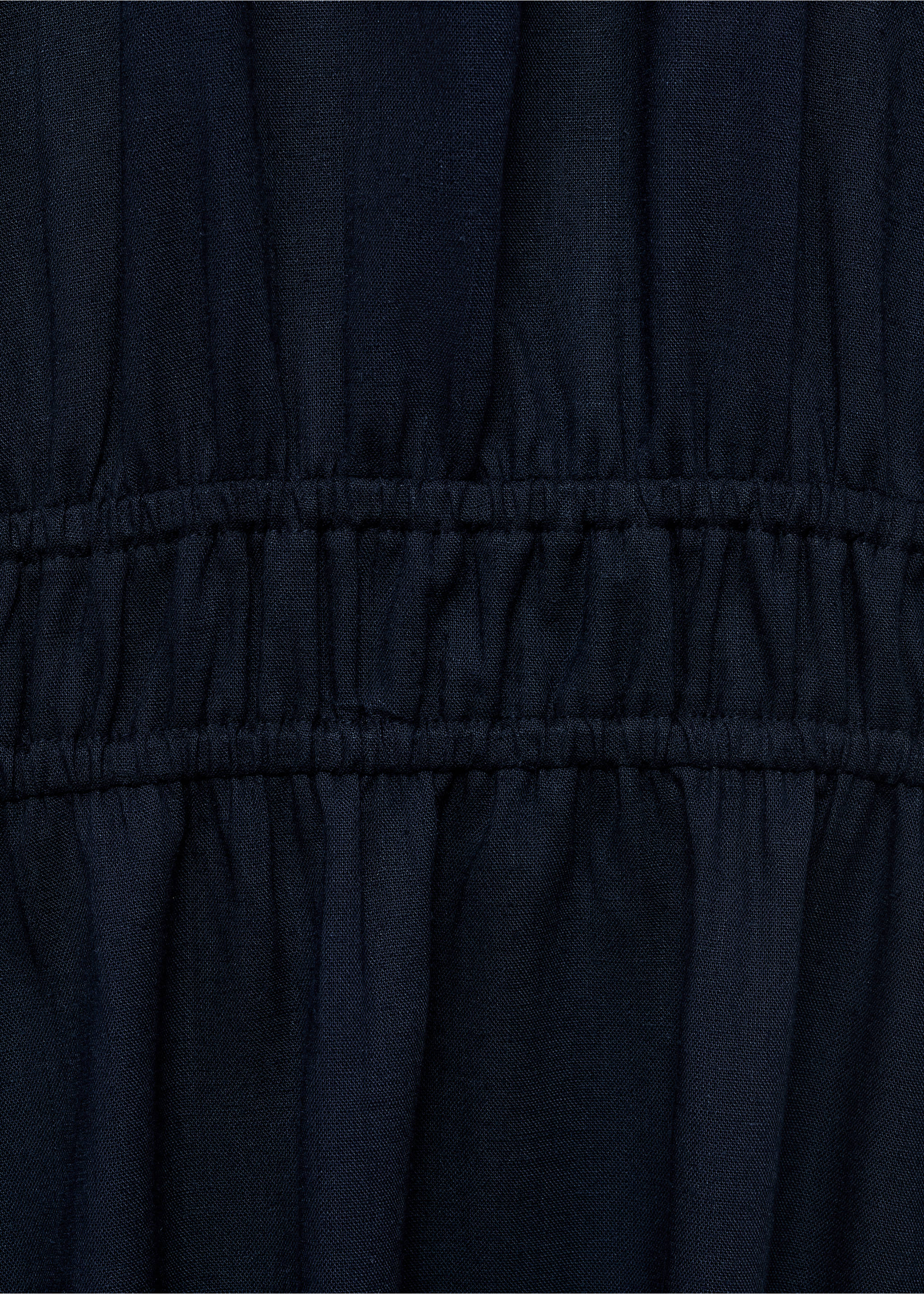 Halter-neck linen dress - Details of the article 8, Navy. Ref: 17042918-00.