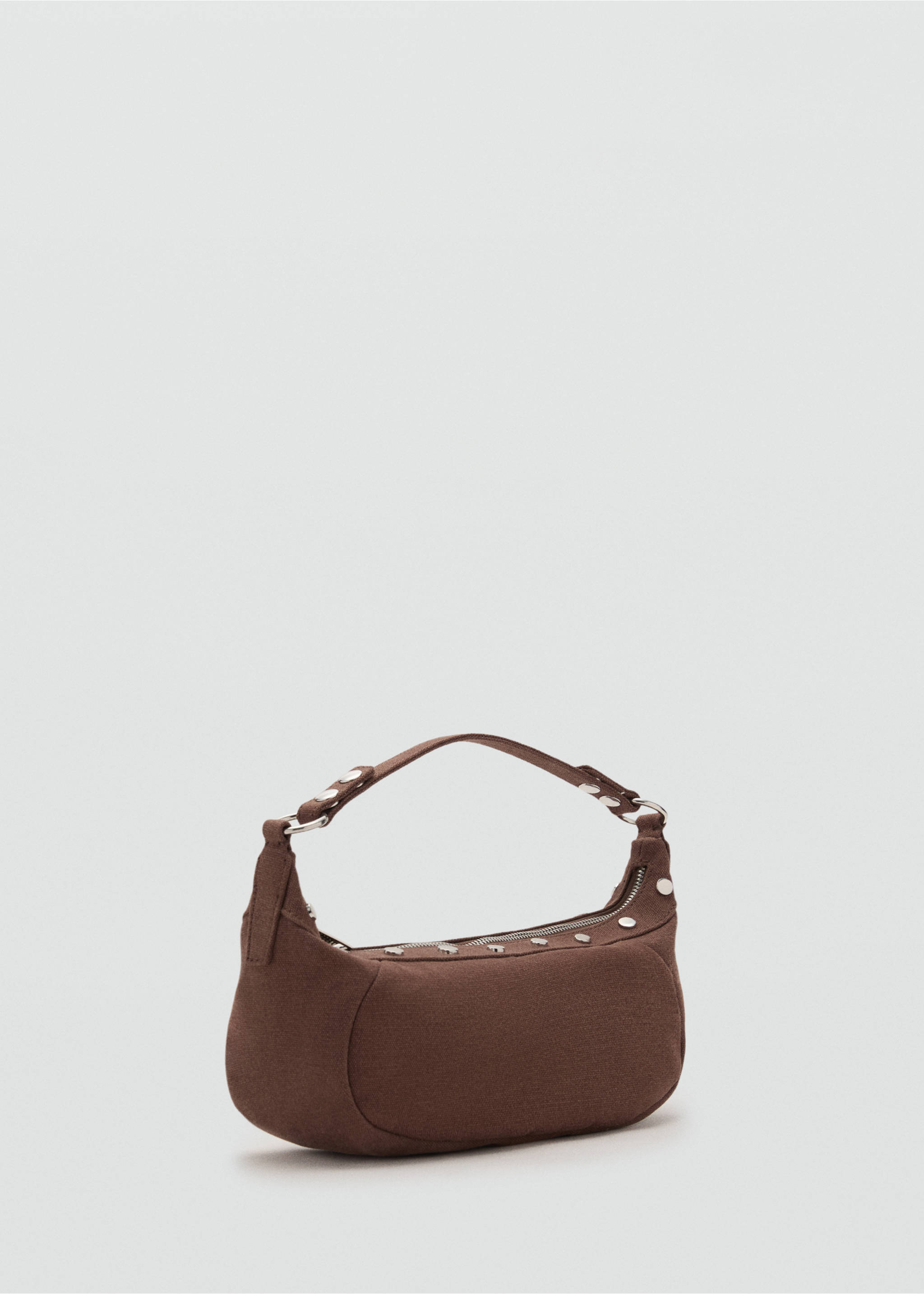 Studded shoulder bag - Medium plane, Chocolate. Ref: 17042919-00.